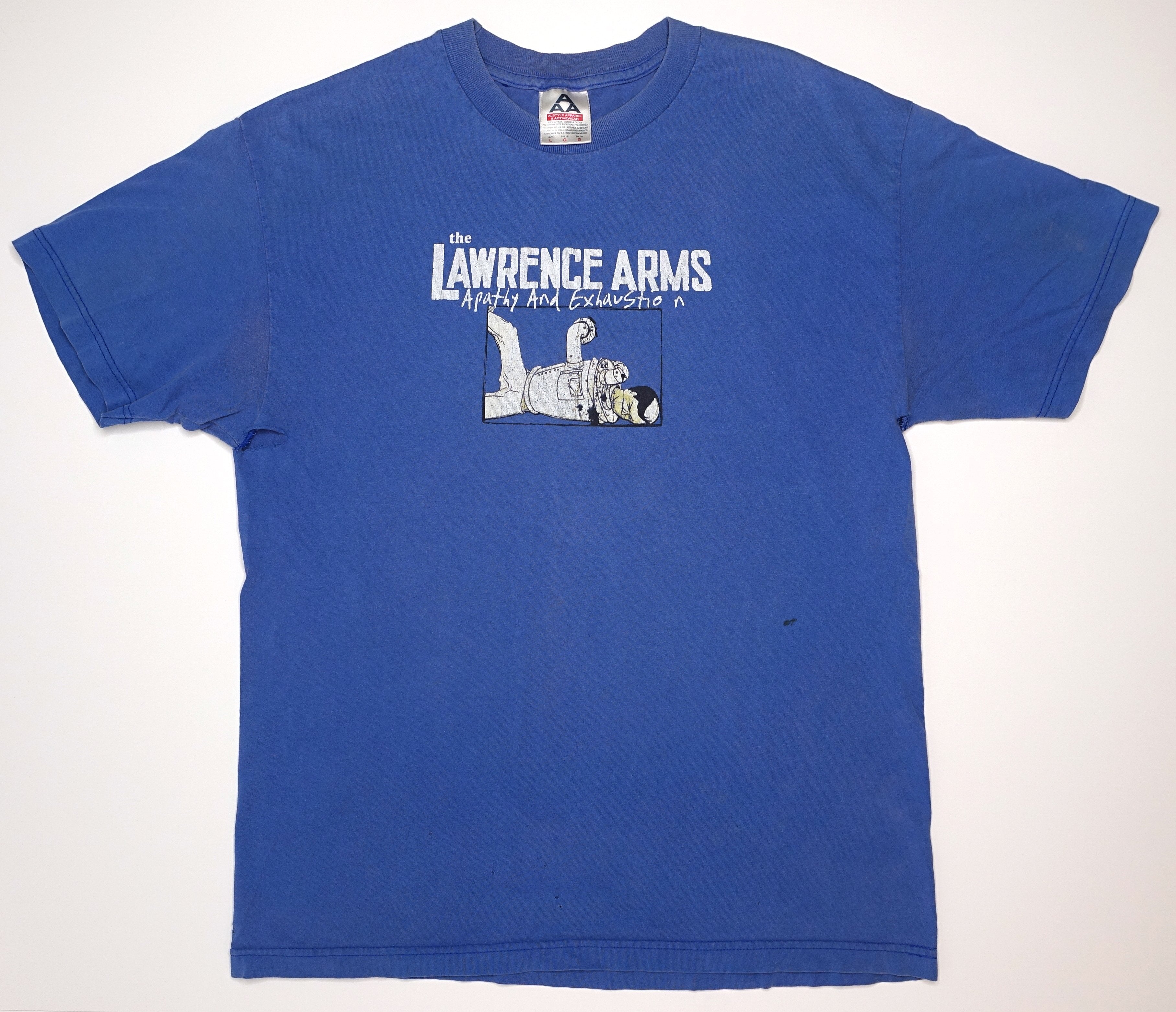 Lawrence Arms – Apathy And Exhaustion 2002 Tour Shirt Size Large