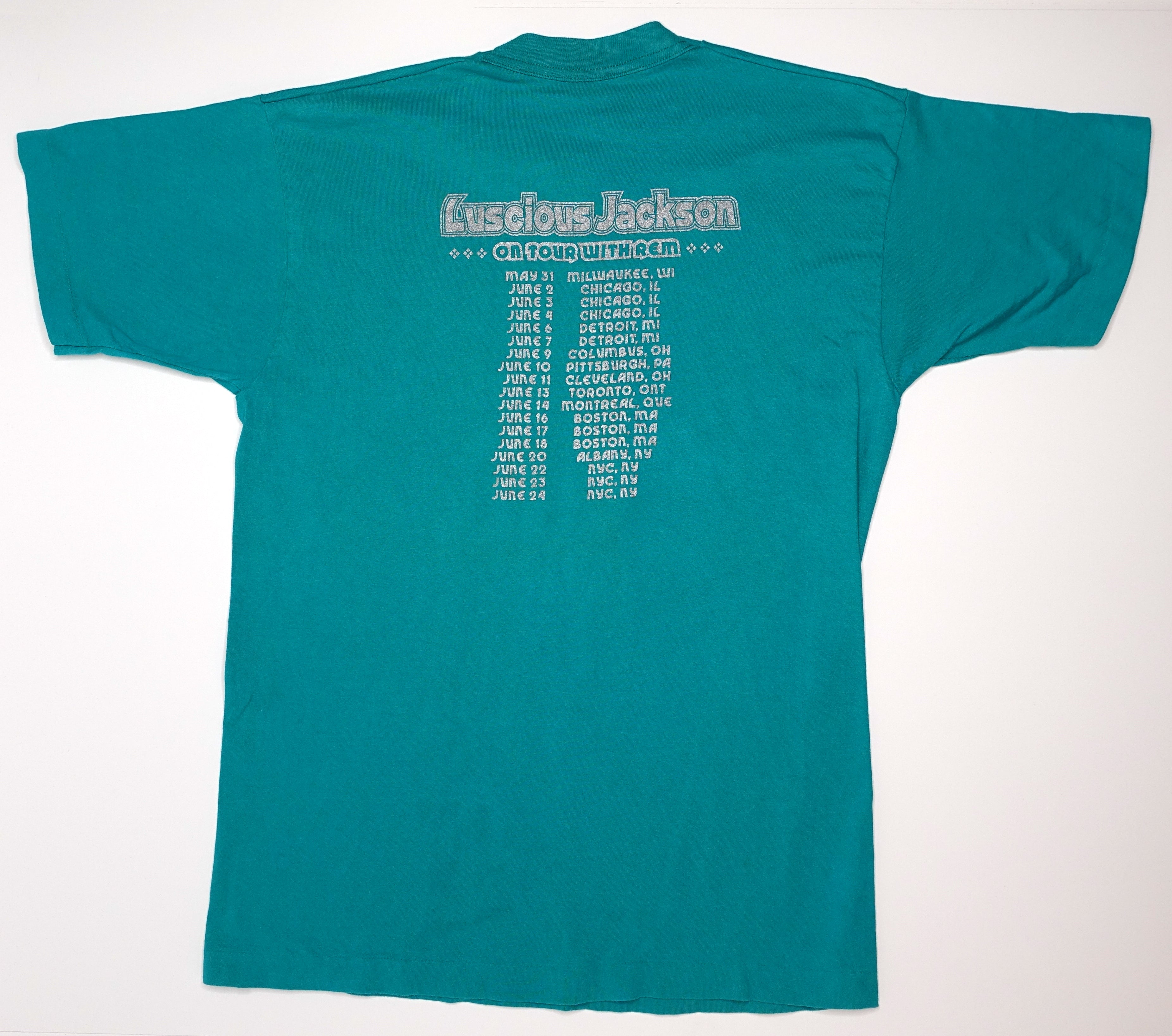 Luscious Jackson - Medusa 1995 Tour W/ REM Shirt Size Large