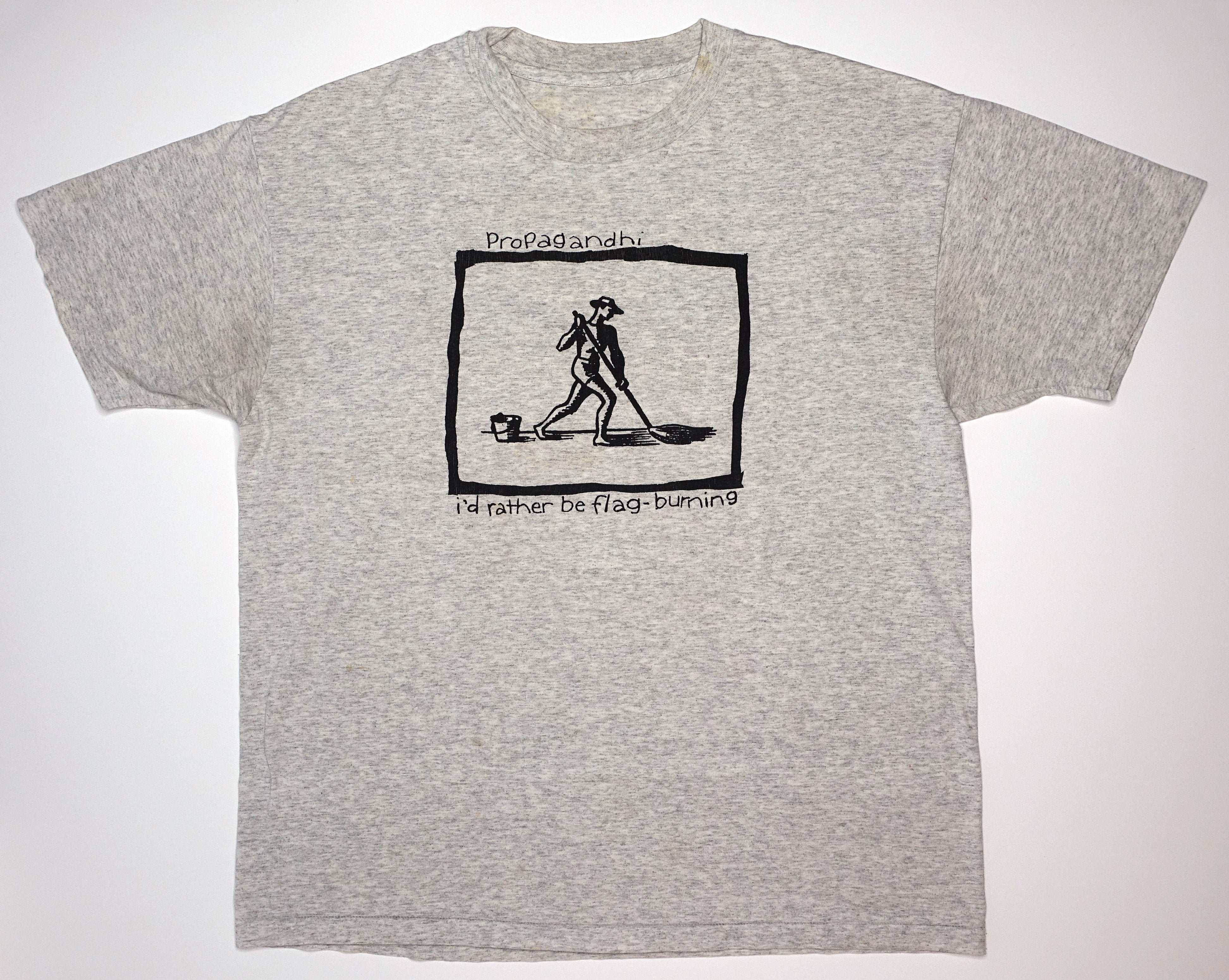 Propagandhi - I'd Rather Be Flag Burning 1994 Tour Shirt Grey Size XL