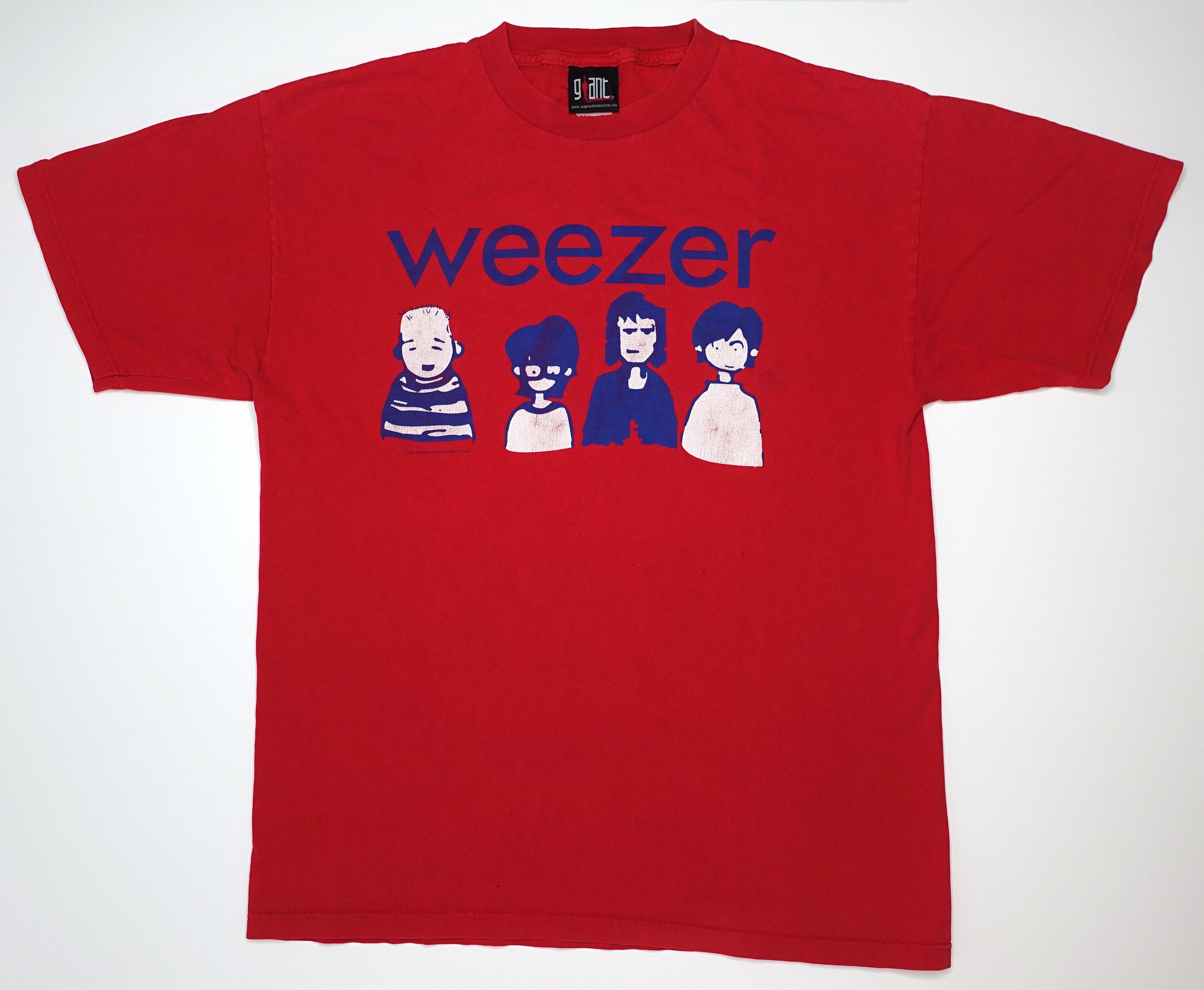 Weezer - Cartoon Band 2000 Tour Shirt Size Large