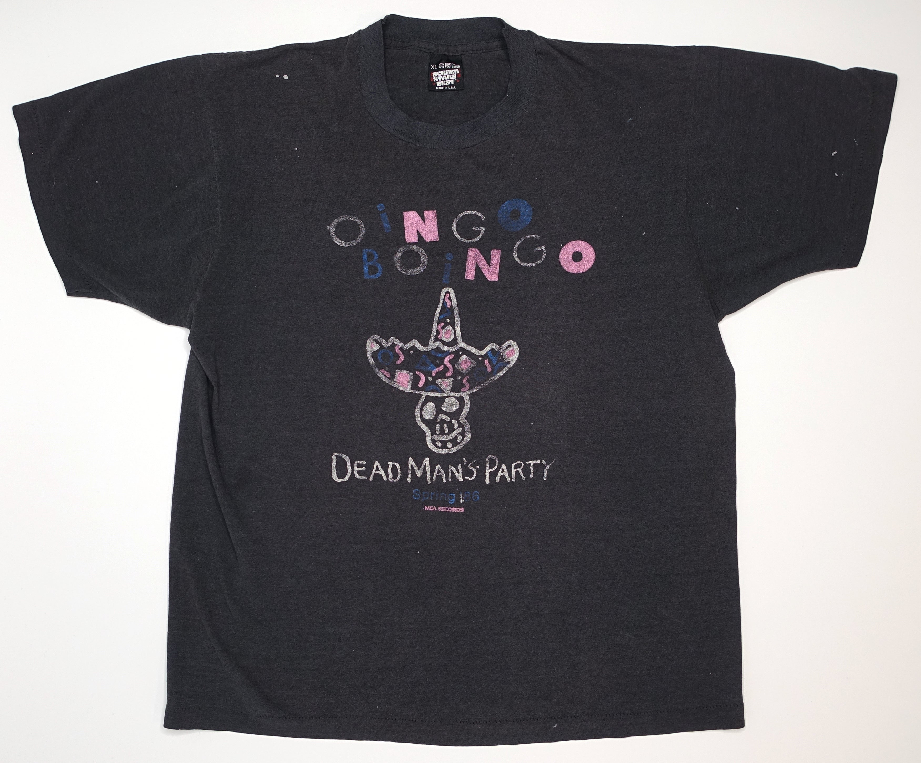 Oingo Boingo – Dead Man's Party Spring 1986 Tour Shirt Size XL