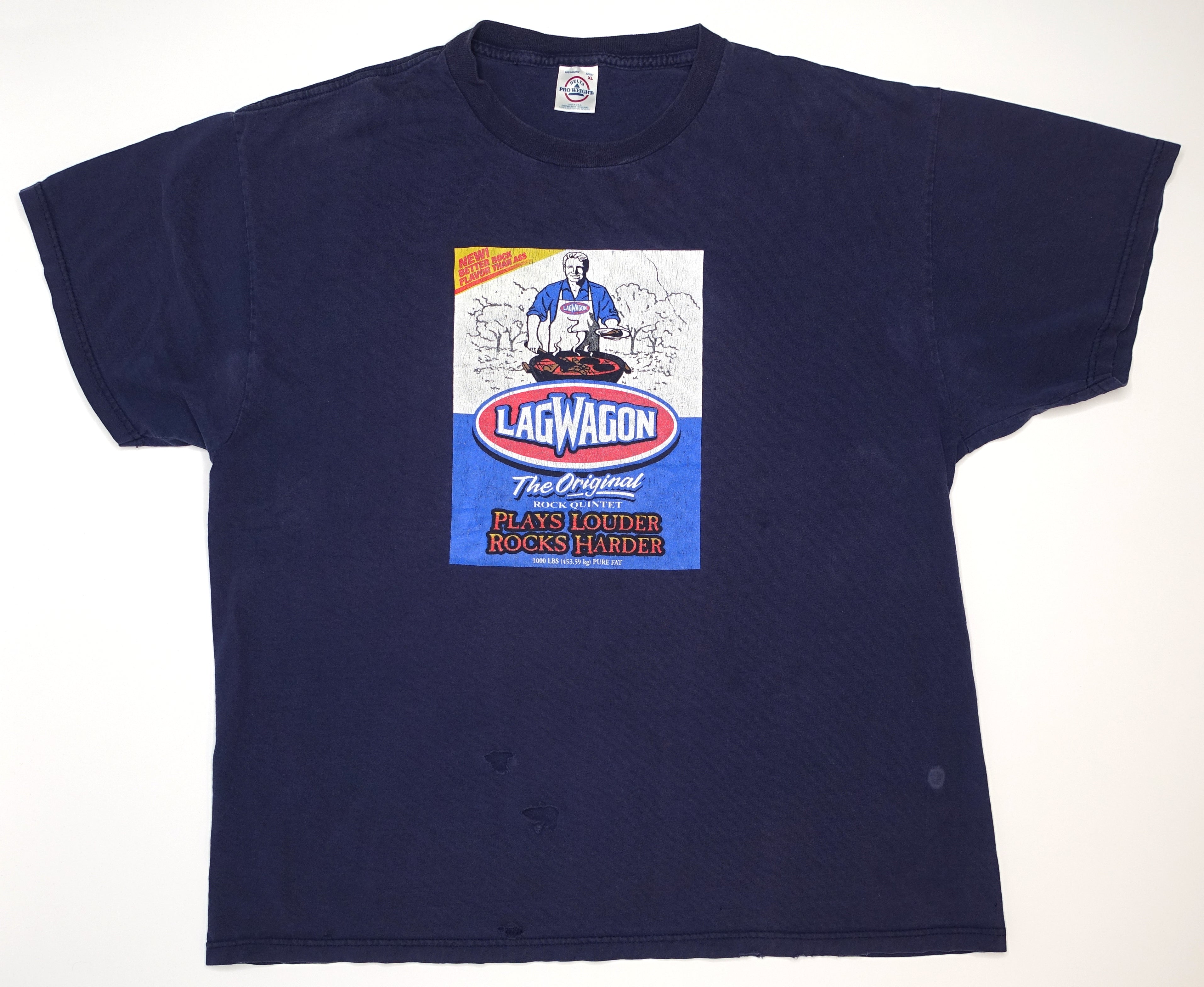 Lagwagon - Plays Louder, Rocks Harder Kingsford BBQ Charcoal 90's Tour Shirt Size XL