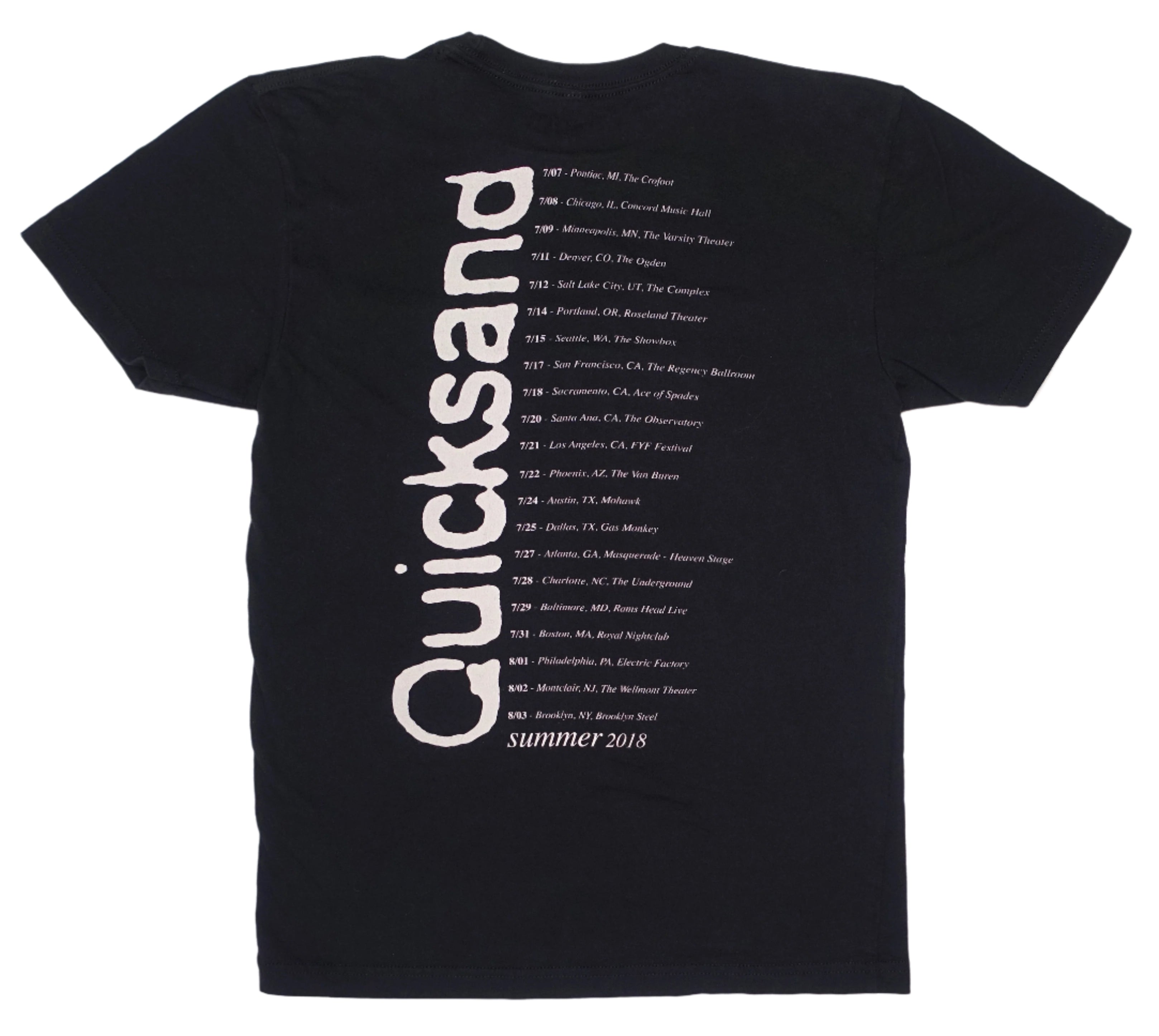 Quicksand – NYC 2018 Interiors Tour Shirt Size Small