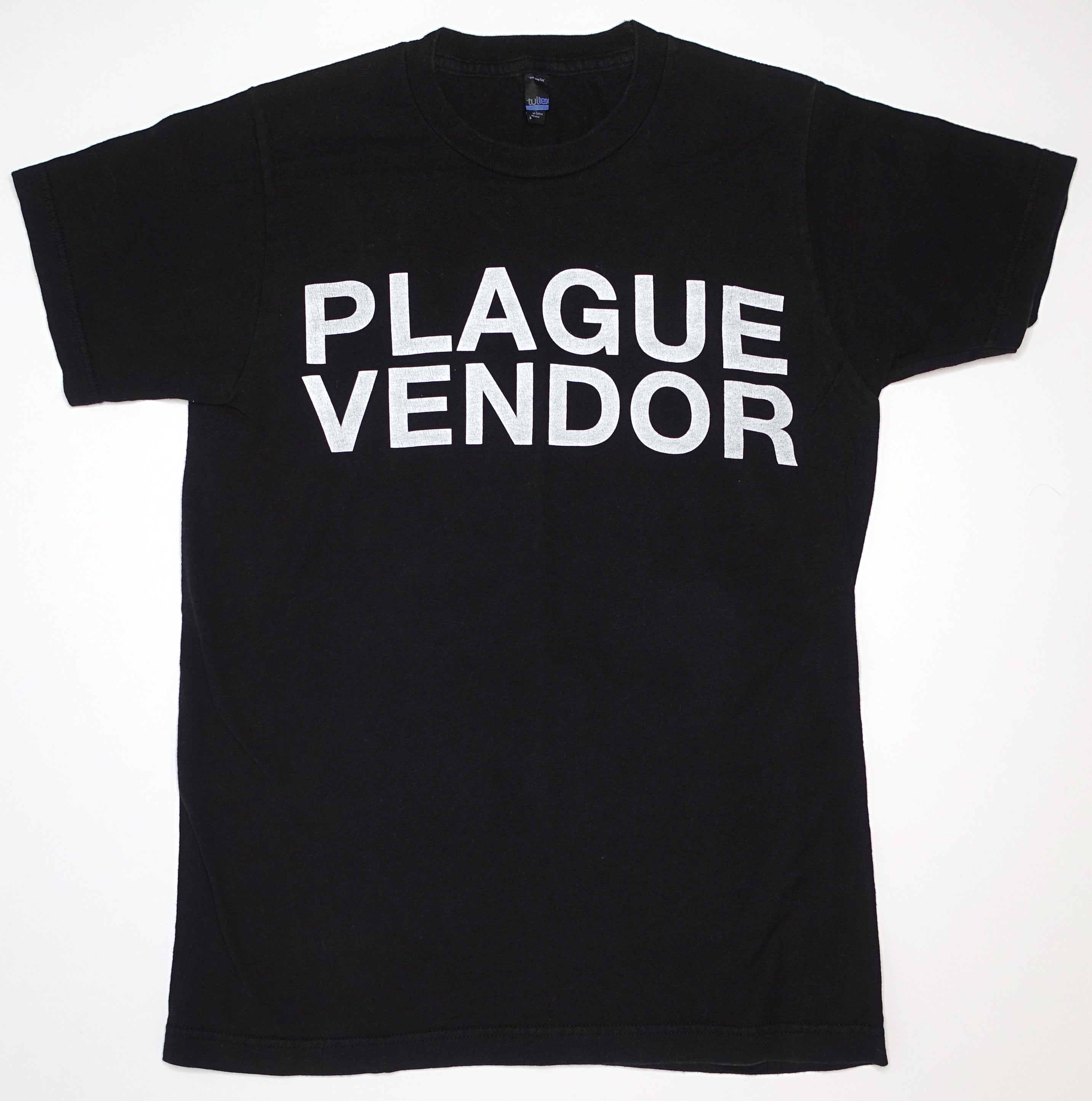 Plague Vendor - White On Black Logo 2015 Tour Shirt Size Small