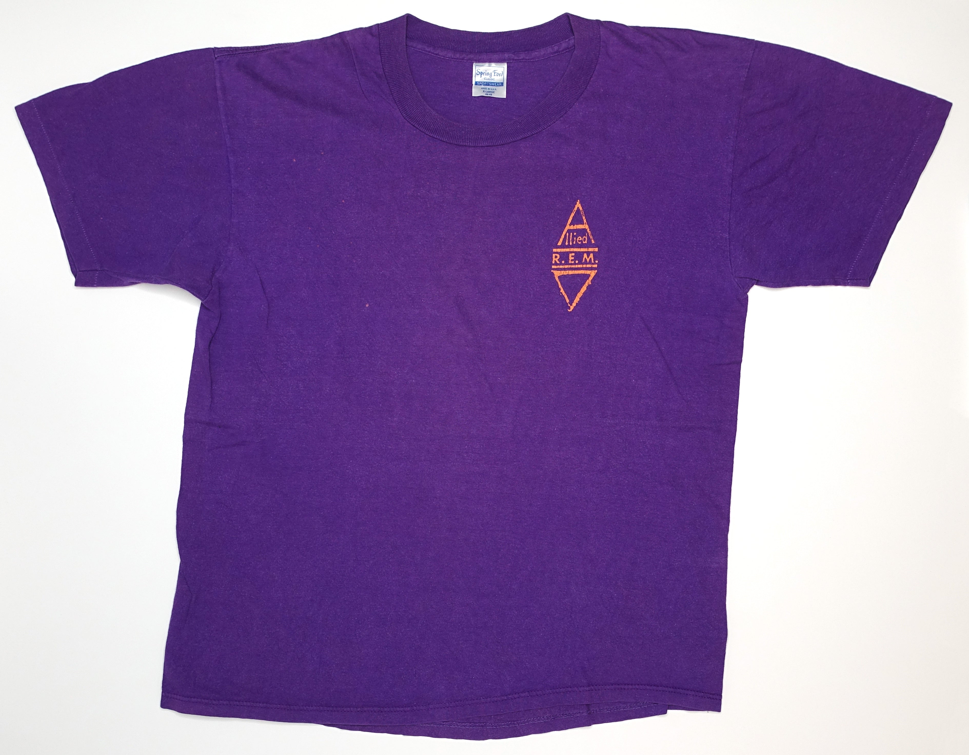 R.E.M. – Allied Finest Worksong Document 1987 Tour Shirt Size XL