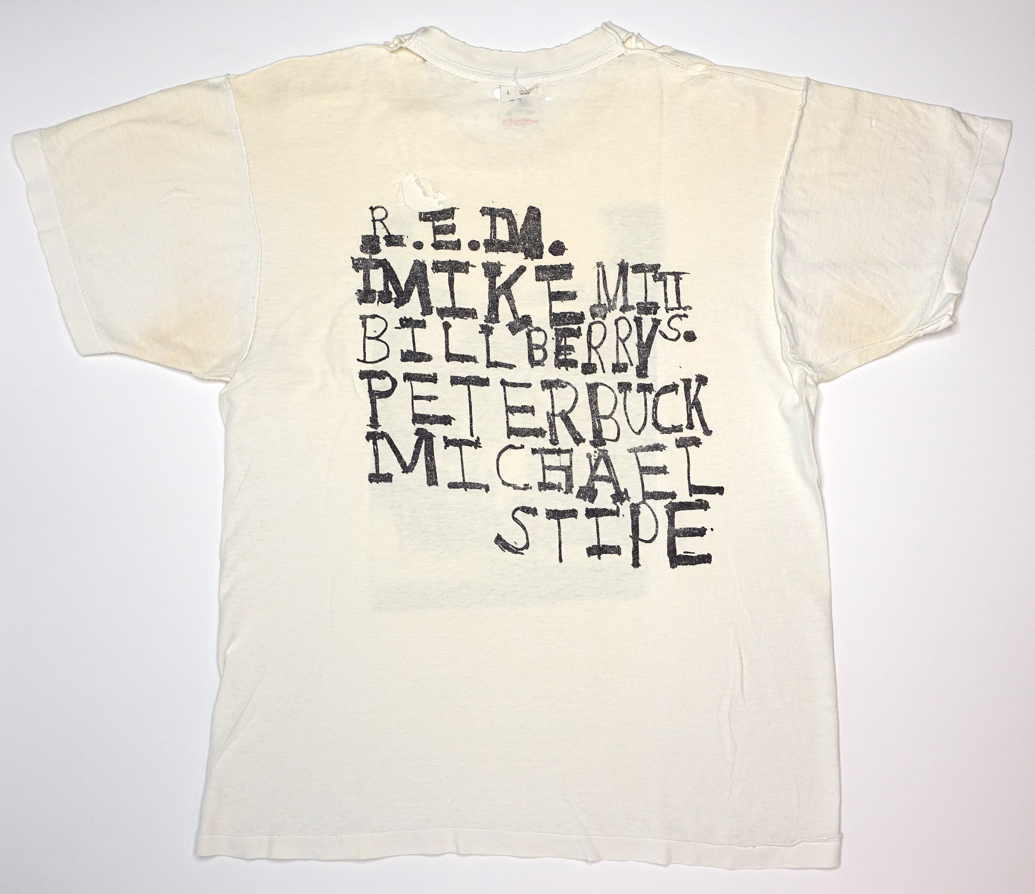 R.E.M. – "Inside Out" Out Of Time 1991 Tour Shirt Size Large