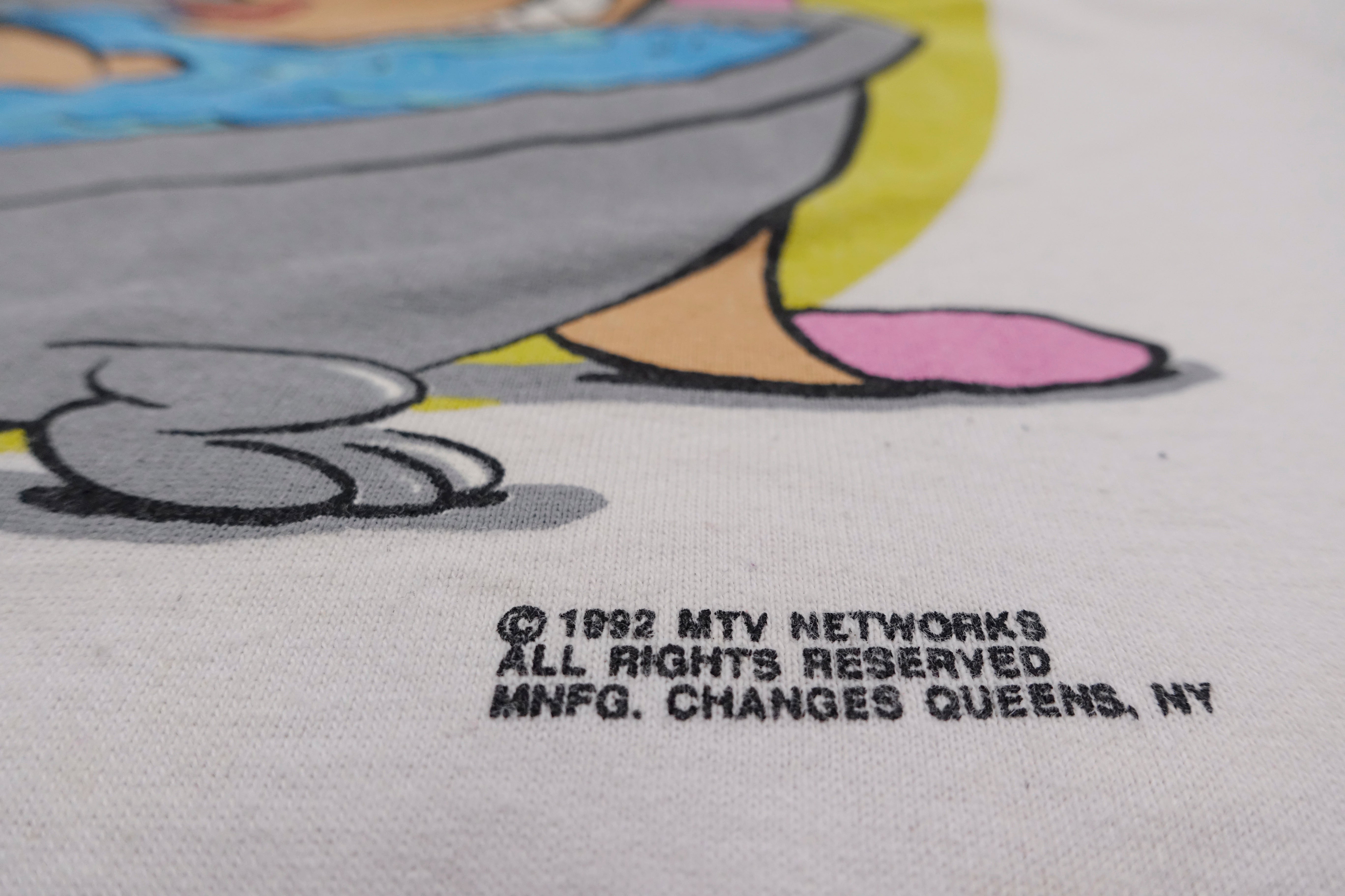 Ren & Stimpy - ©1992 Bathtub Graphic MTV Shirt Size XL