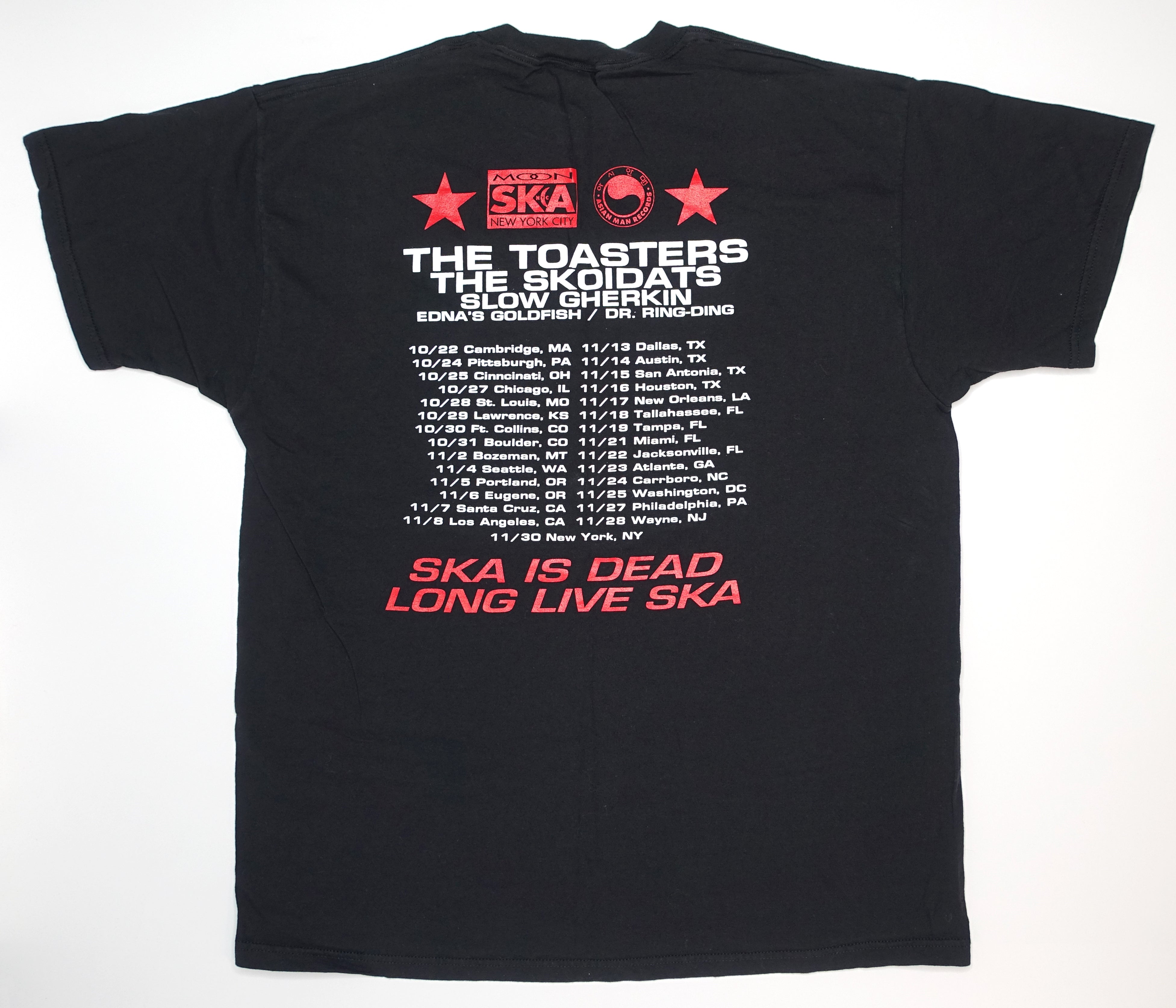 Toasters / The Skoidats / Slow Gherkin / Dav19 / The Derringers – Ska Is Dead 1998 Tour Shirt Size XL