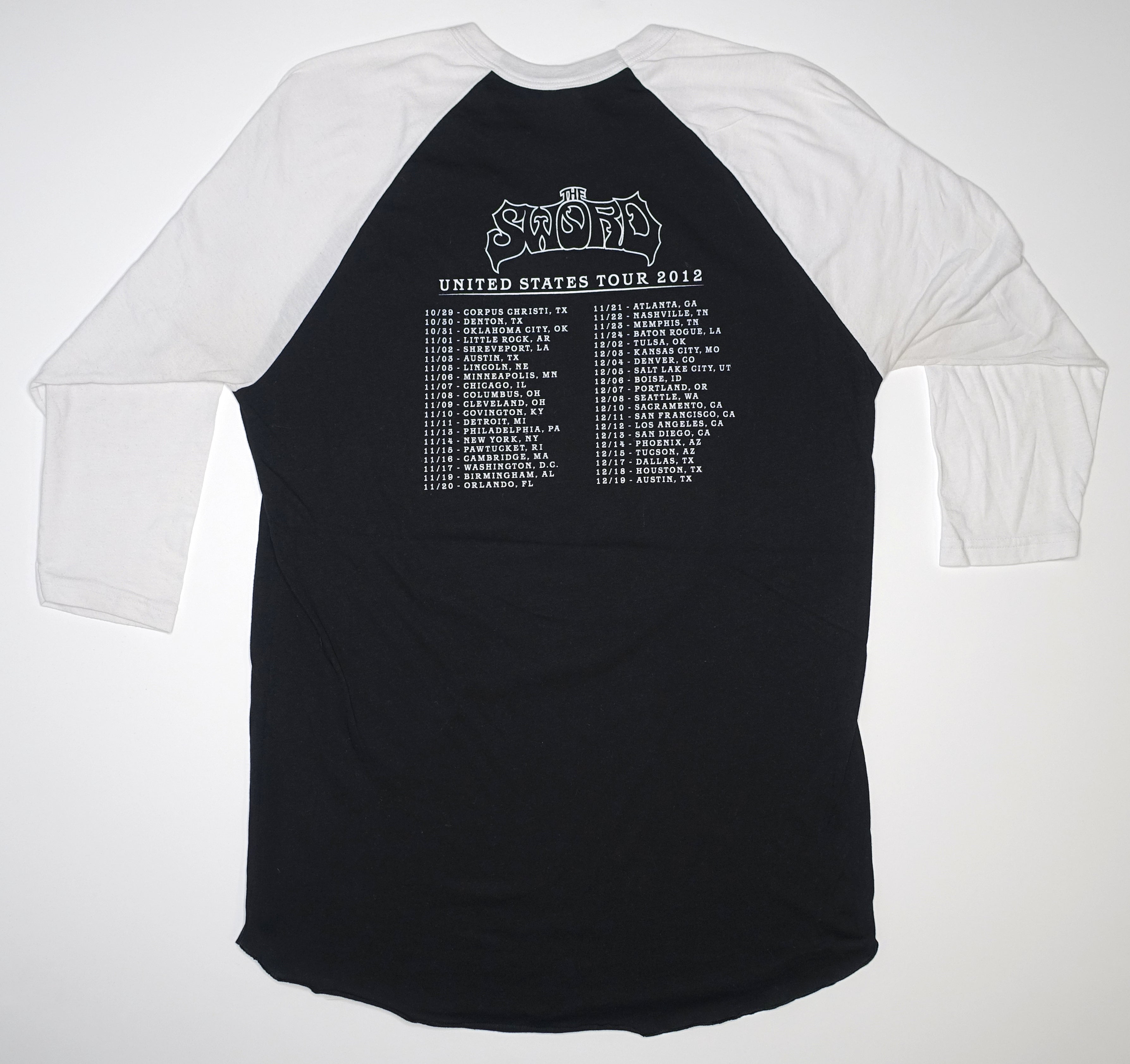 Sword – United States 2012 Tour Shirt Size Large