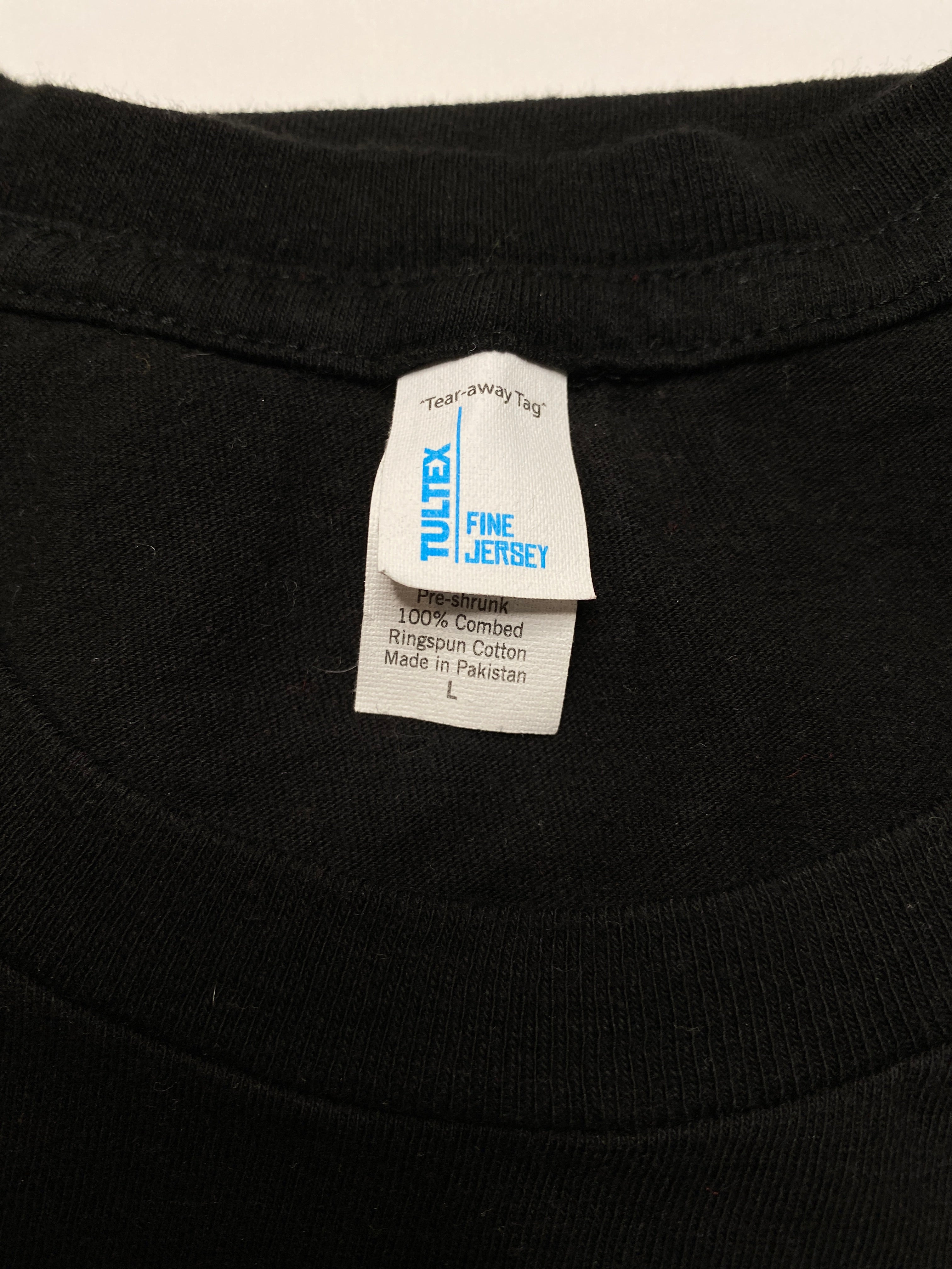 Warp Records - Black On Black Circle Logo Shirt Size Large