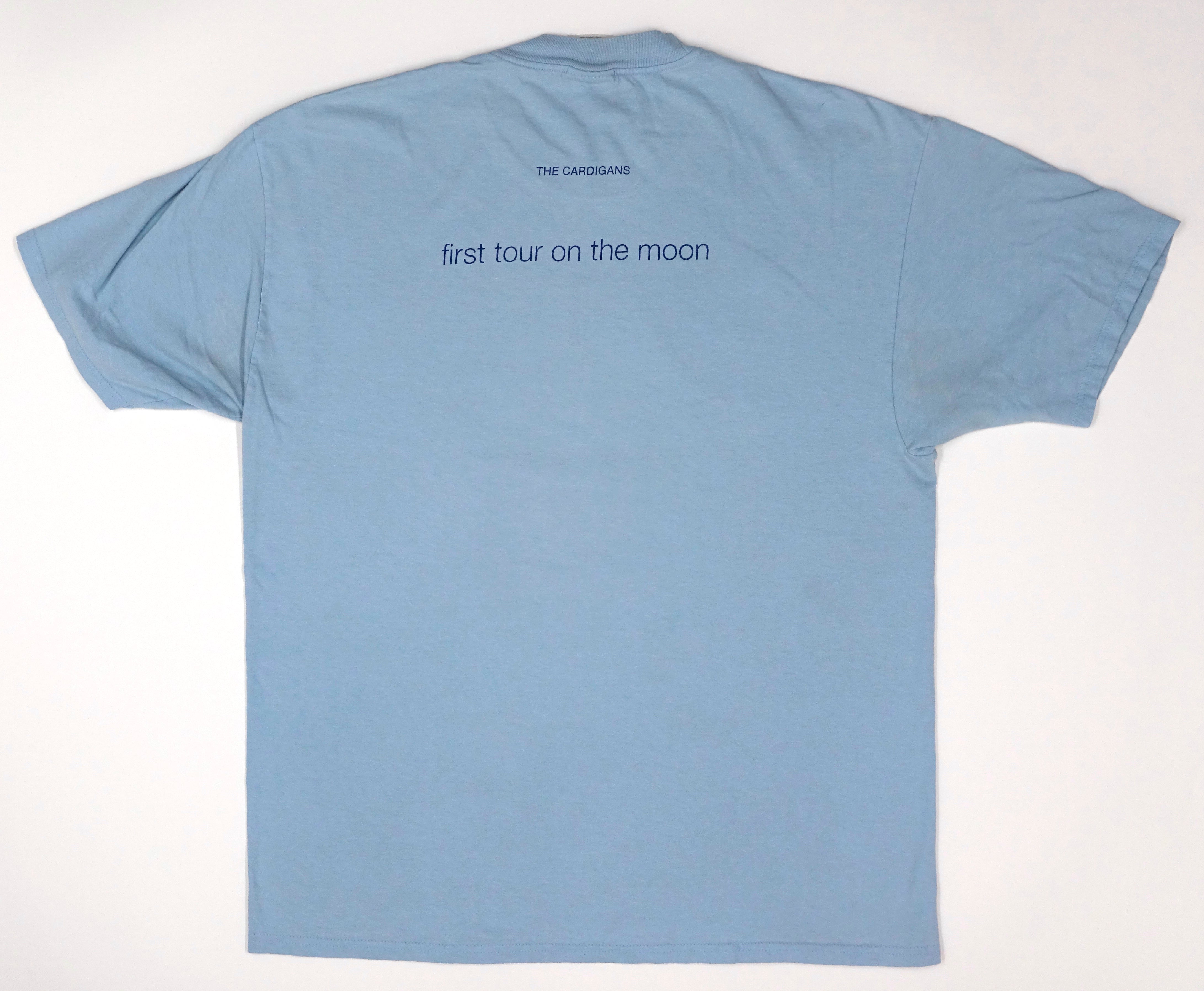 Cardigans - First Tour On The Moon 1996 Tour Blue Shirt Size XL