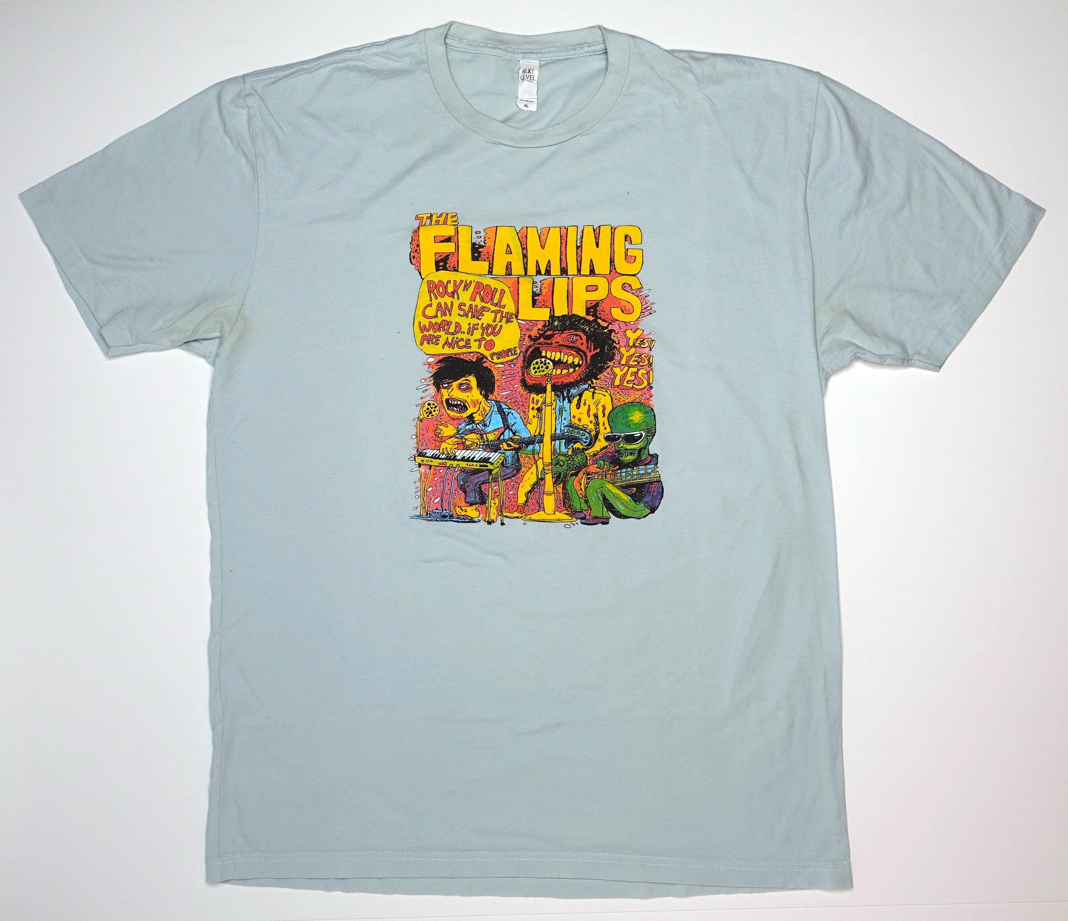 Flaming Lips - Rock And Roll Can Save The World Tour Shirt Size XL