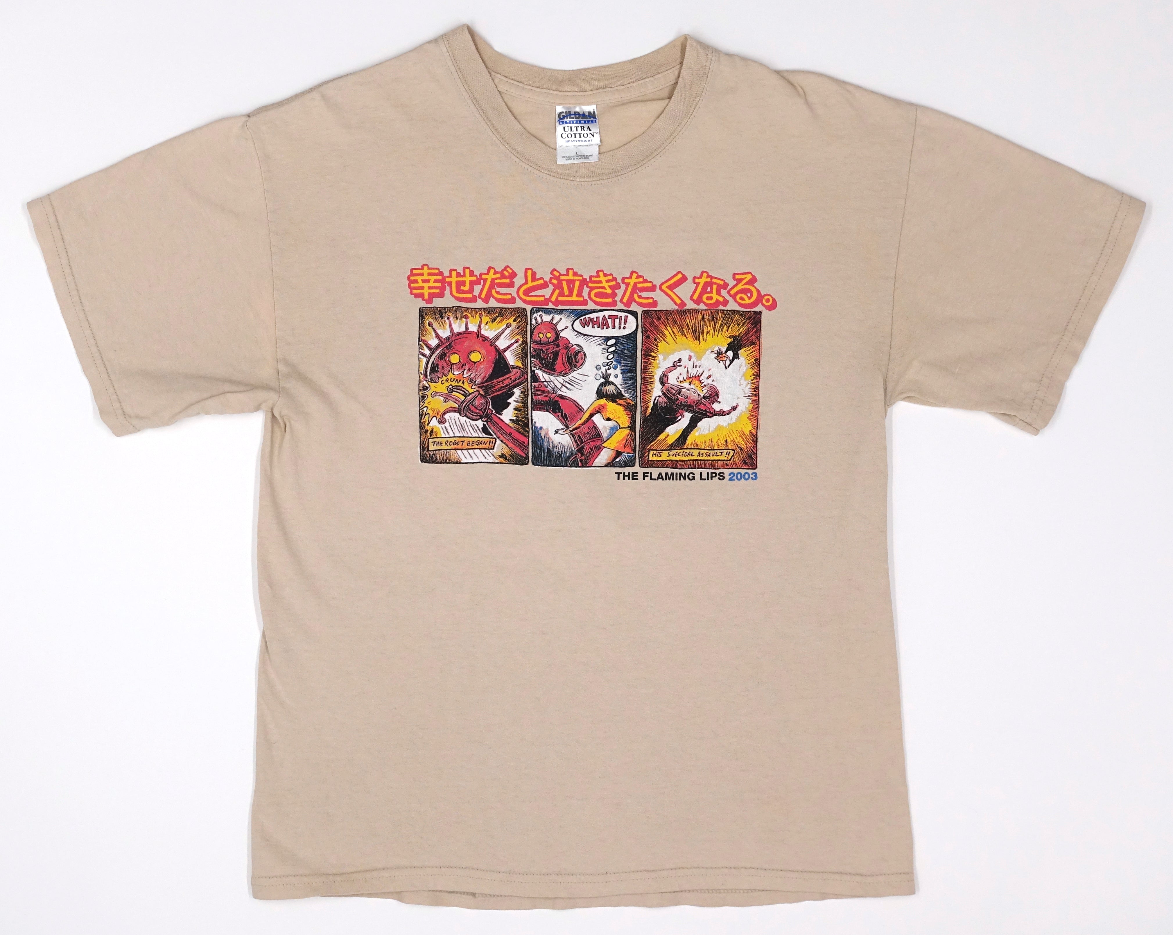 Flaming Lips - Yoshimi Battles the Pink Robots 2002 Tour Shirt Size Large