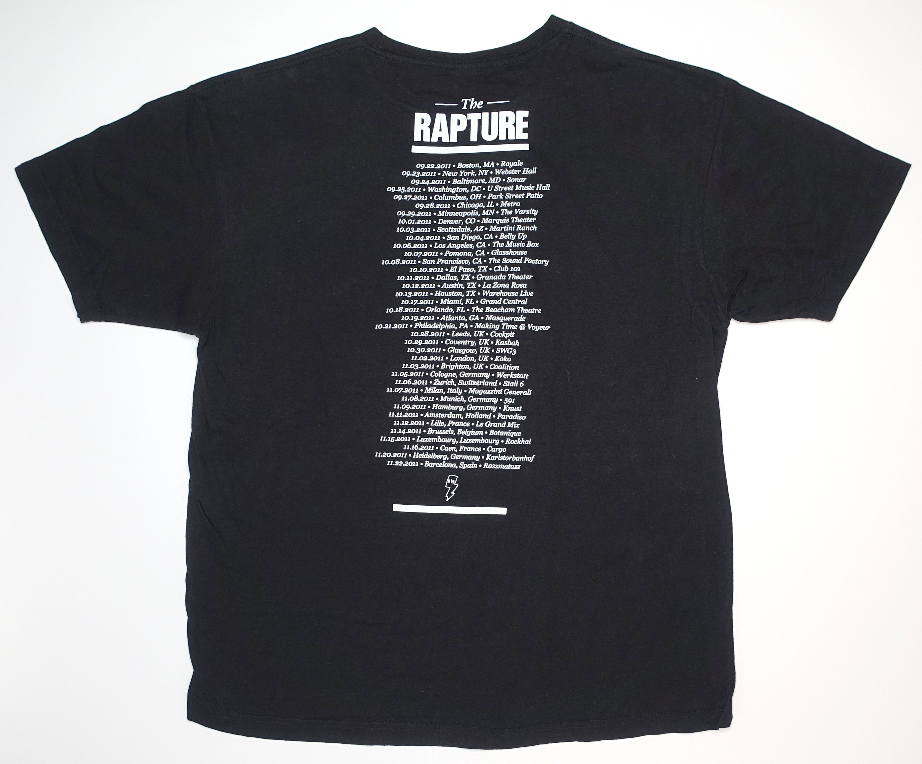Rapture - In The Grace Of Your Love 2011 World Tour Shirt Size Large