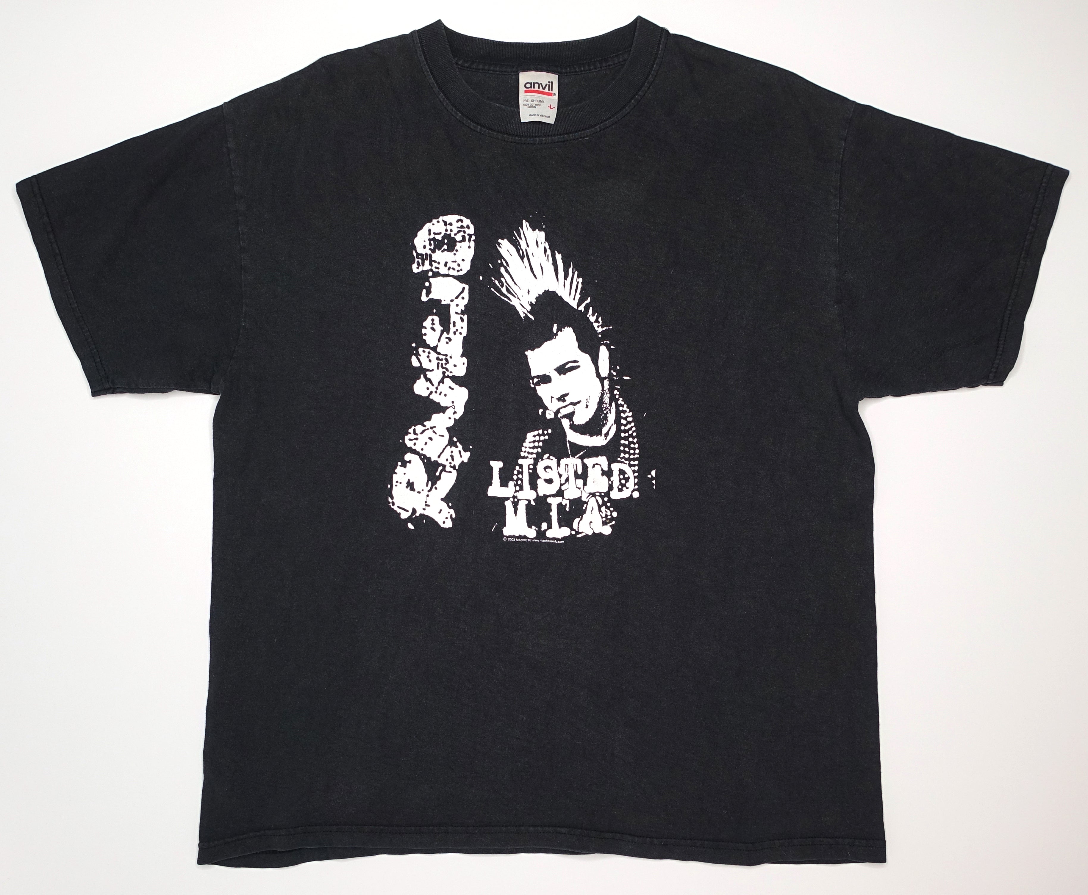 Rancid - Listed MIA 2003 Tour Shirt Size Large