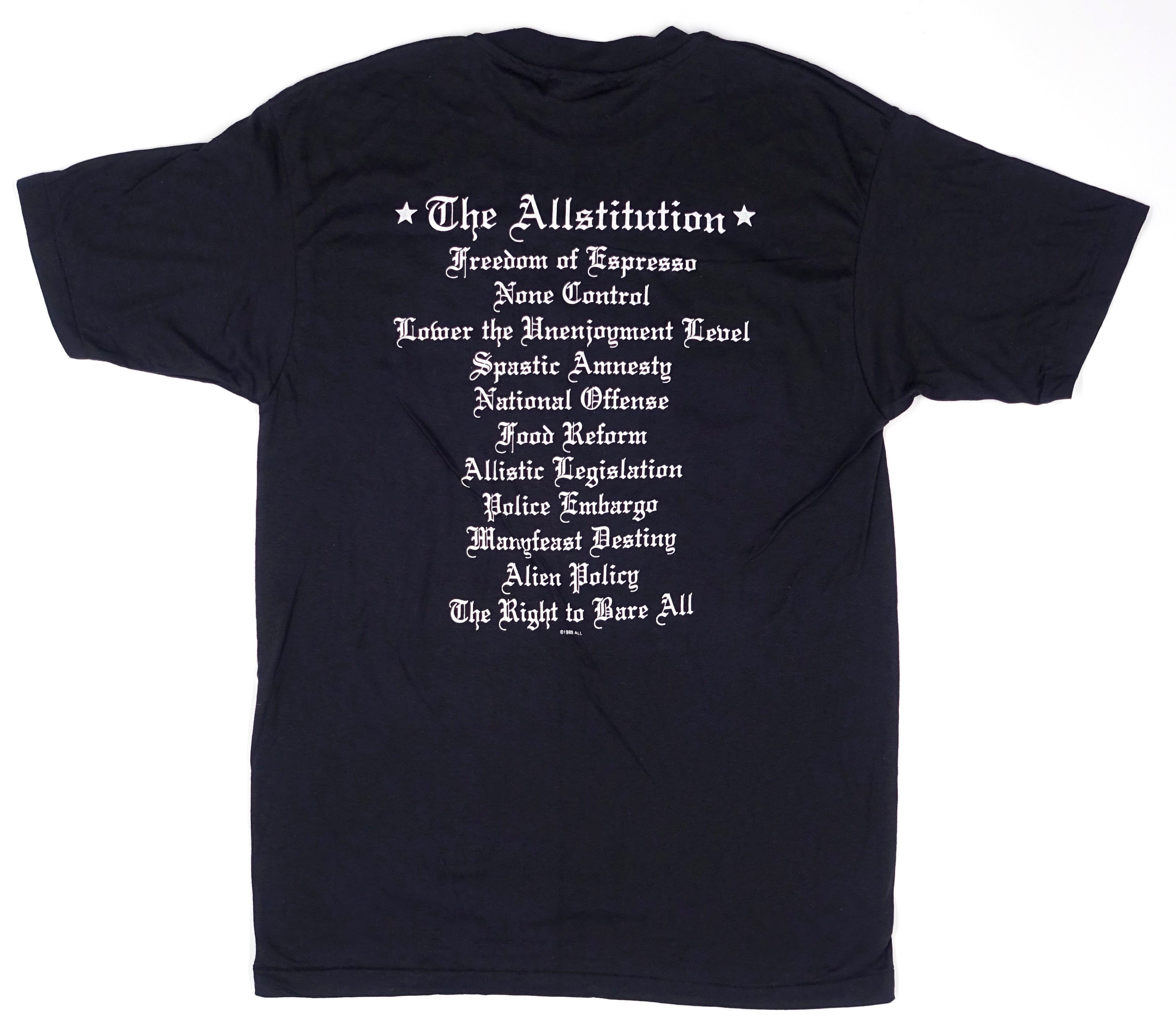 ALL - Allroy For Prez...1988 Tour (Dark Version) Shirt Size Large