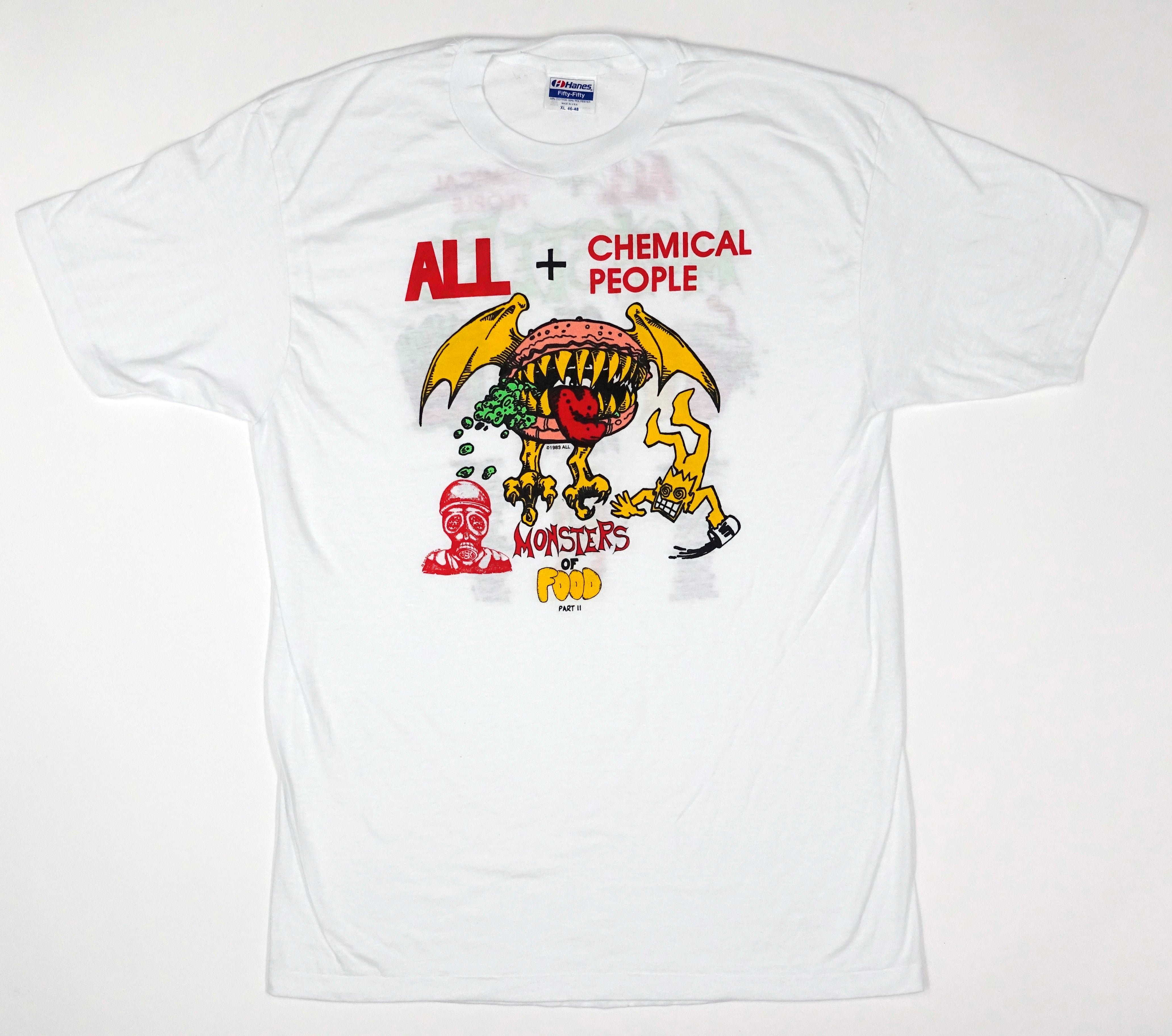 ALL + Chemical People - Monsters Of Food II 1988 Shirt Size XL