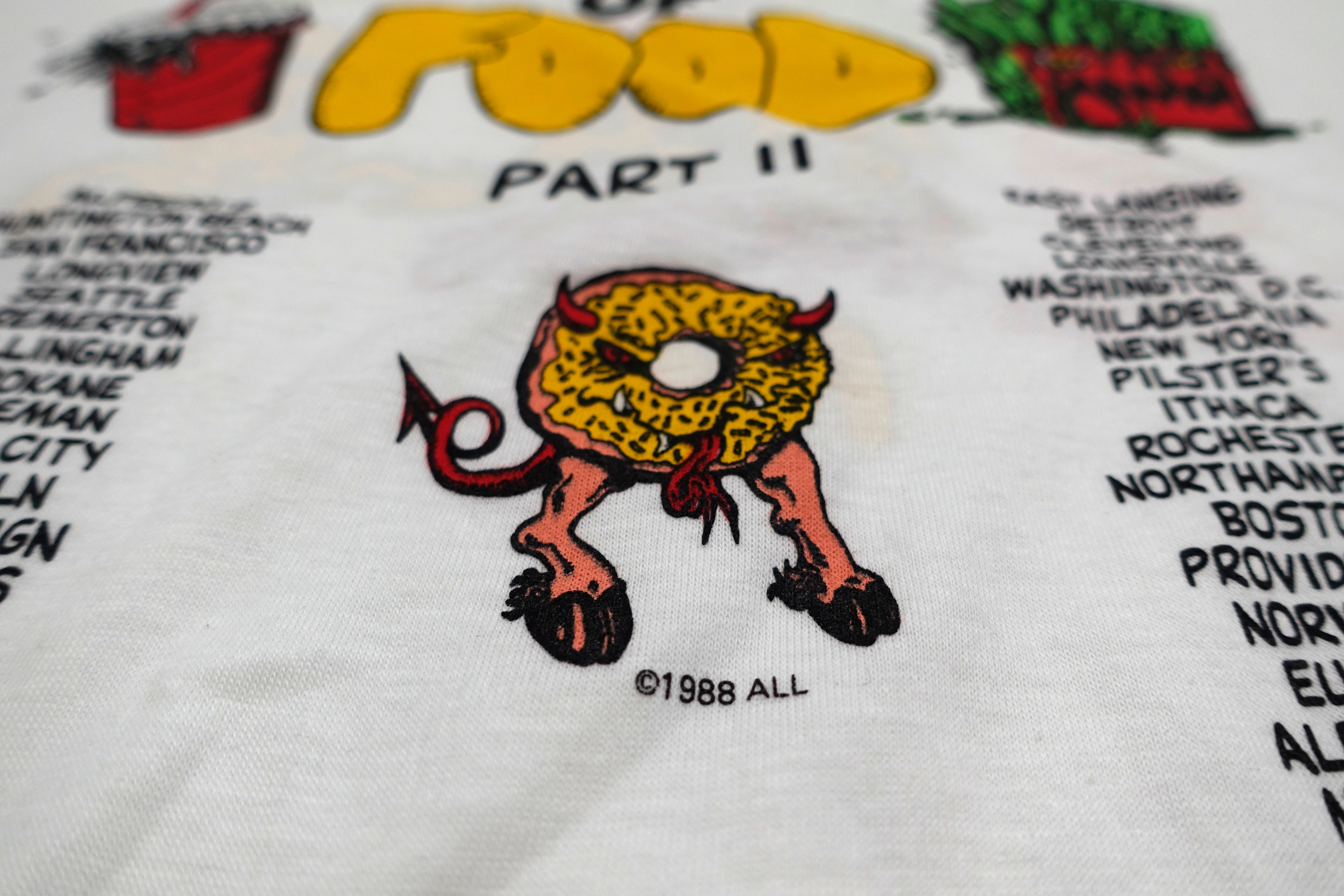 ALL + Chemical People - Monsters Of Food II 1988 Shirt Size XL