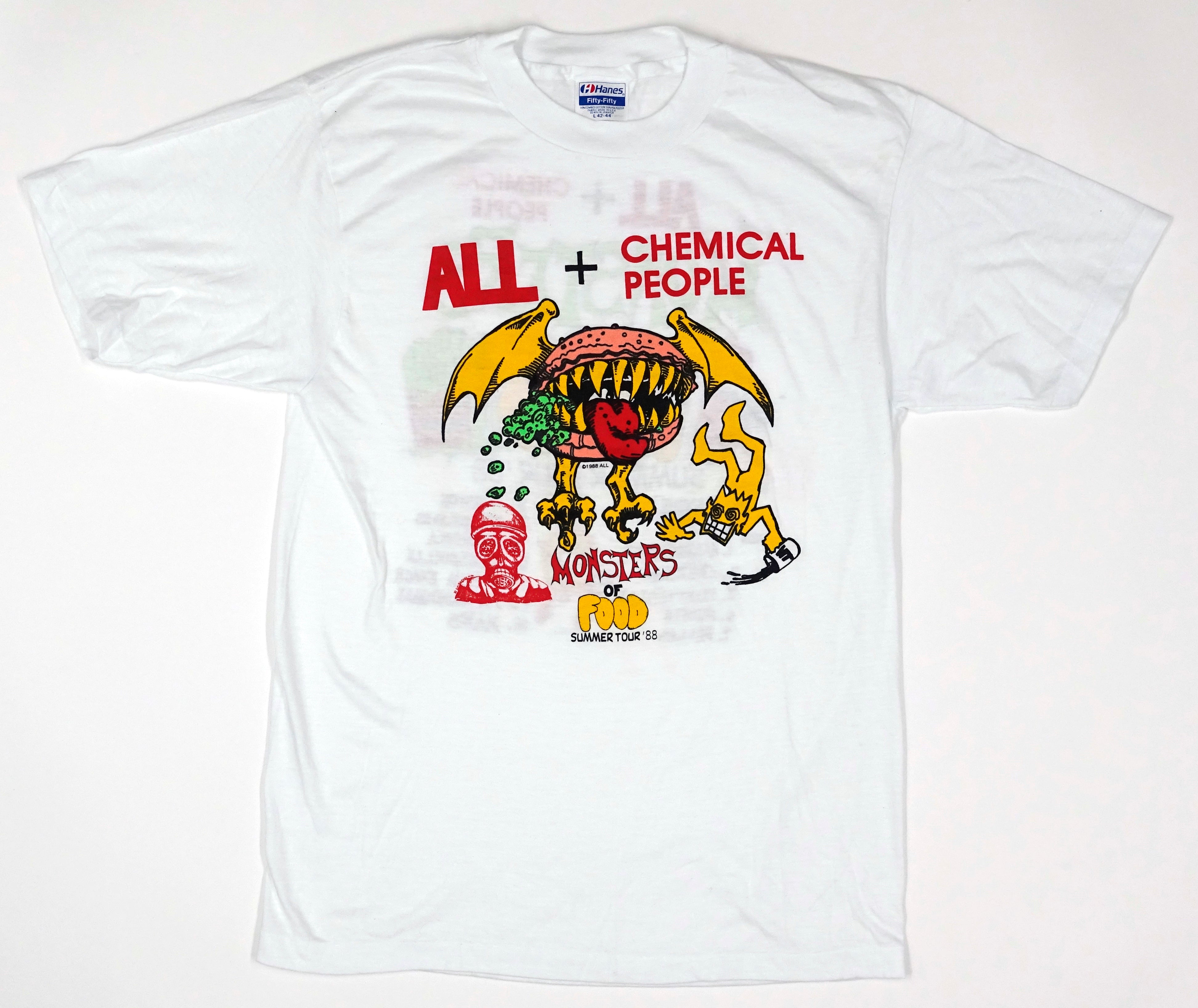 ALL + Chemical People - Monsters Of Food I Summer 1988 Shirt Size Large