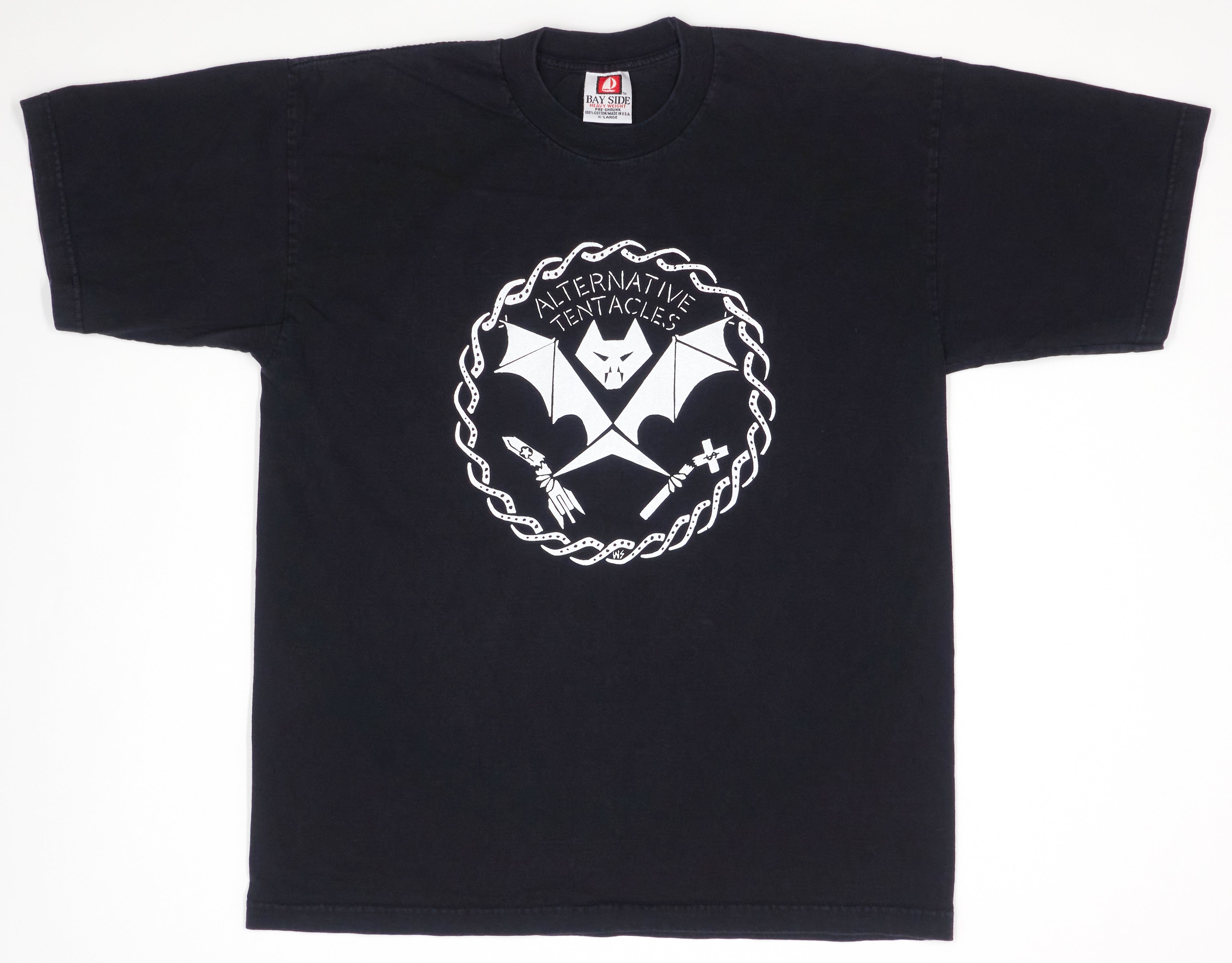 Alternative Tentacles ‎– Winston Smith Bat Logo Bayside Shirt Size XL