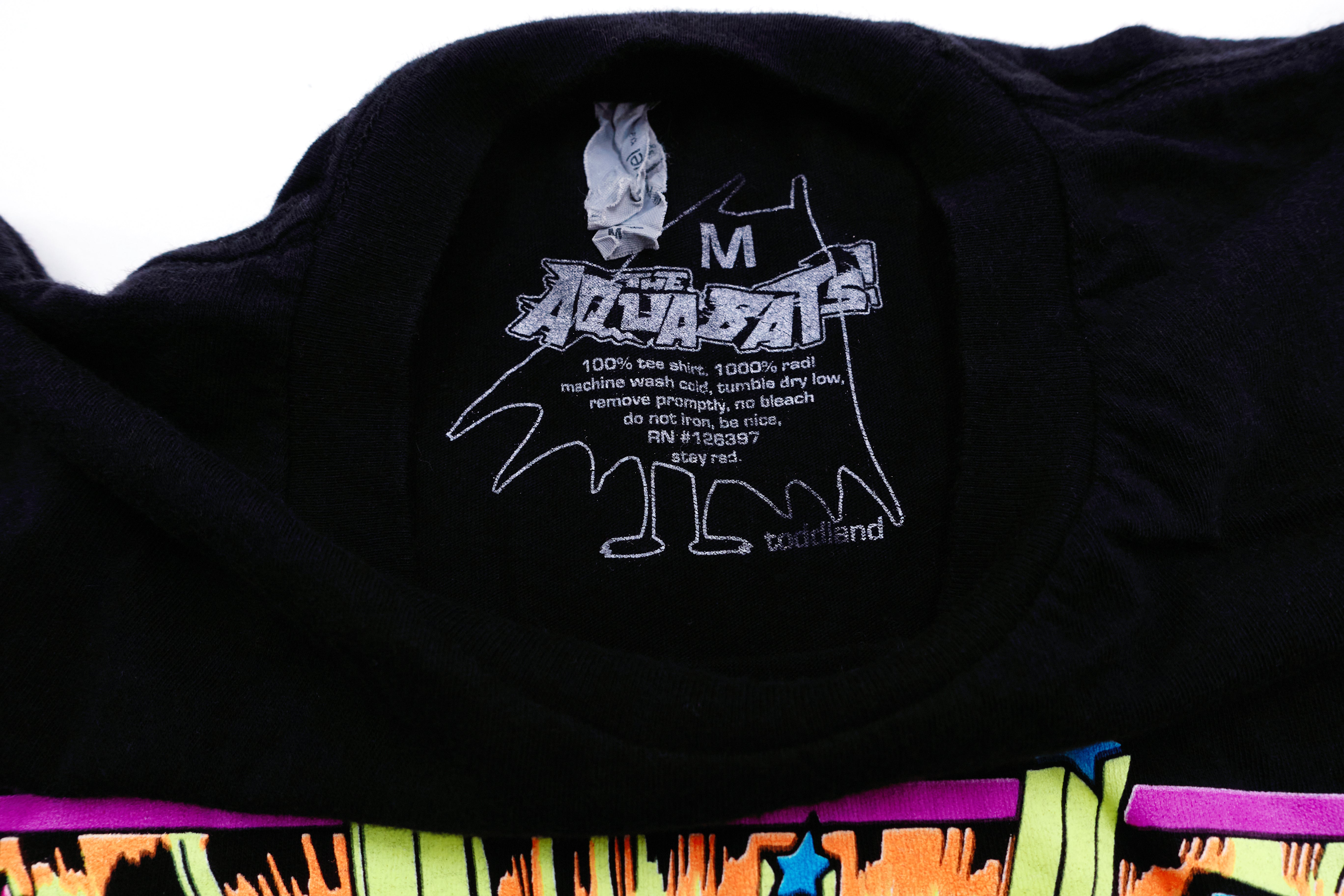 Aquabats - Shary Fluorescent Bat Illustration Tour Shirt Size Medium