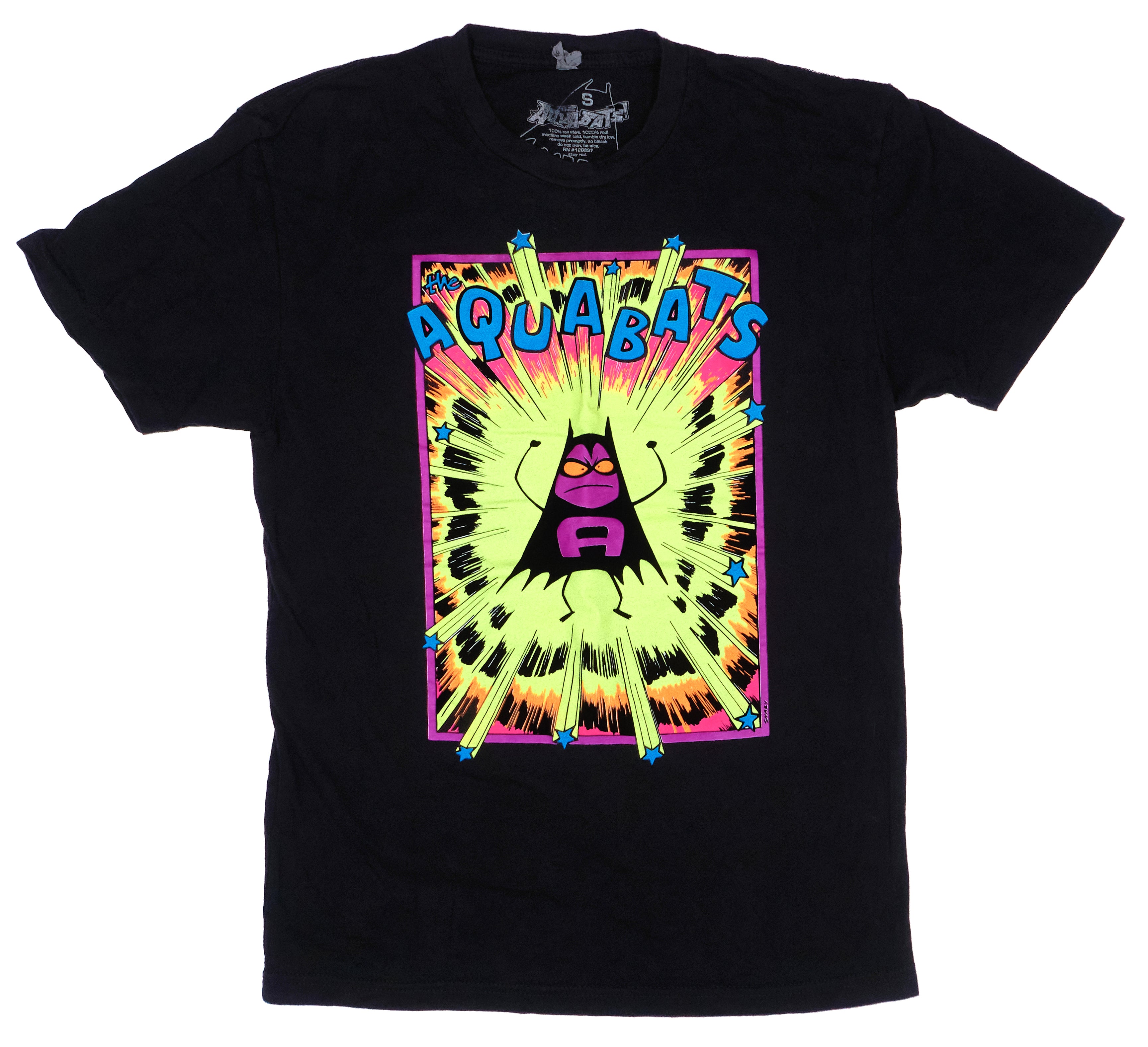 Aquabats - Shary Fluorescent Bat Illustration Tour Shirt Size Small