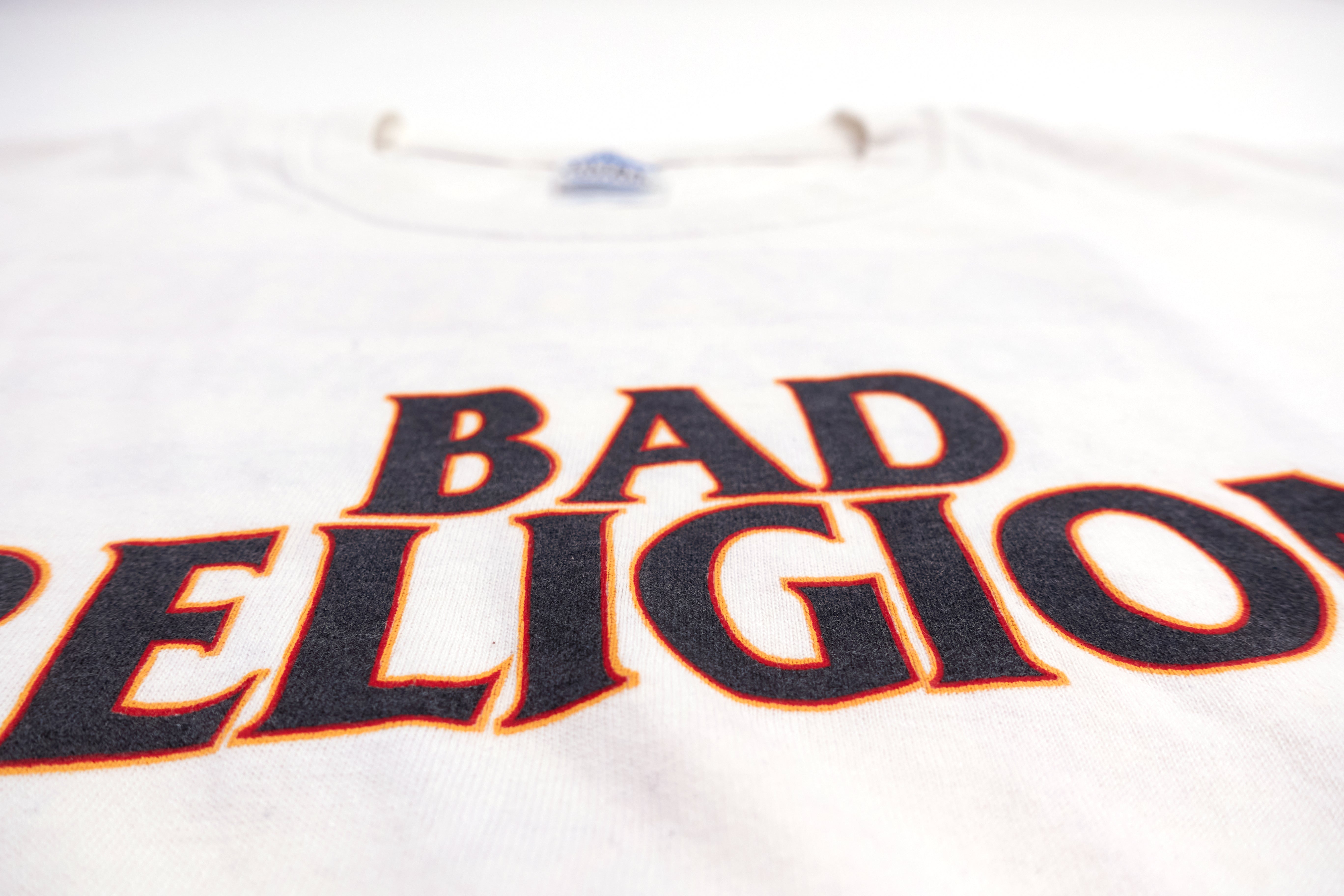 Bad Religion - Warning No Stage Diving Shallow Water 90's Tour Shirt Size Large