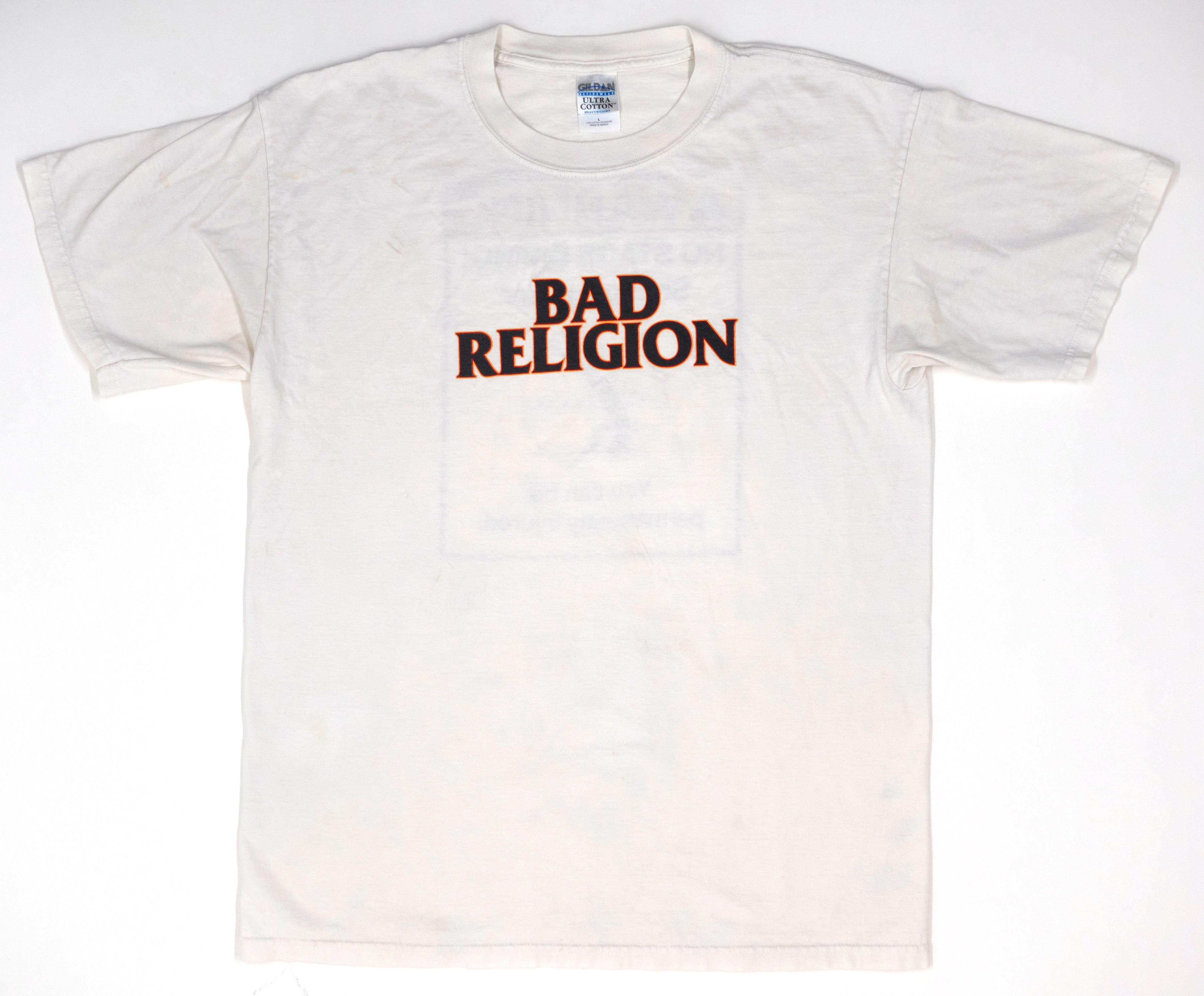 Bad Religion - Warning No Stage Diving Shallow Water 90's Tour Shirt Size Large