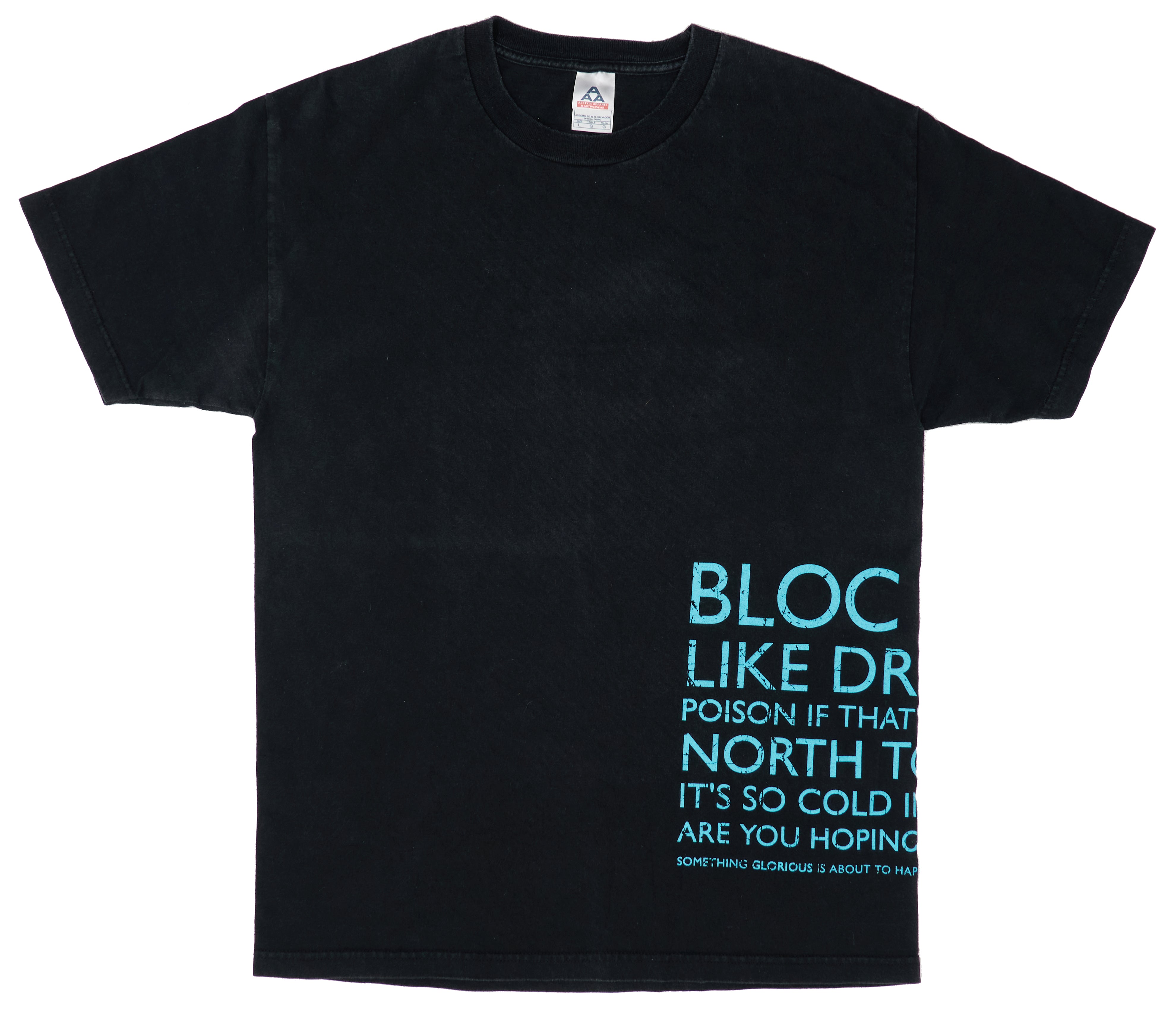 Bloc Party – Like Drinking Poison Silent Alarm 2005 Tour Shirt Size Large