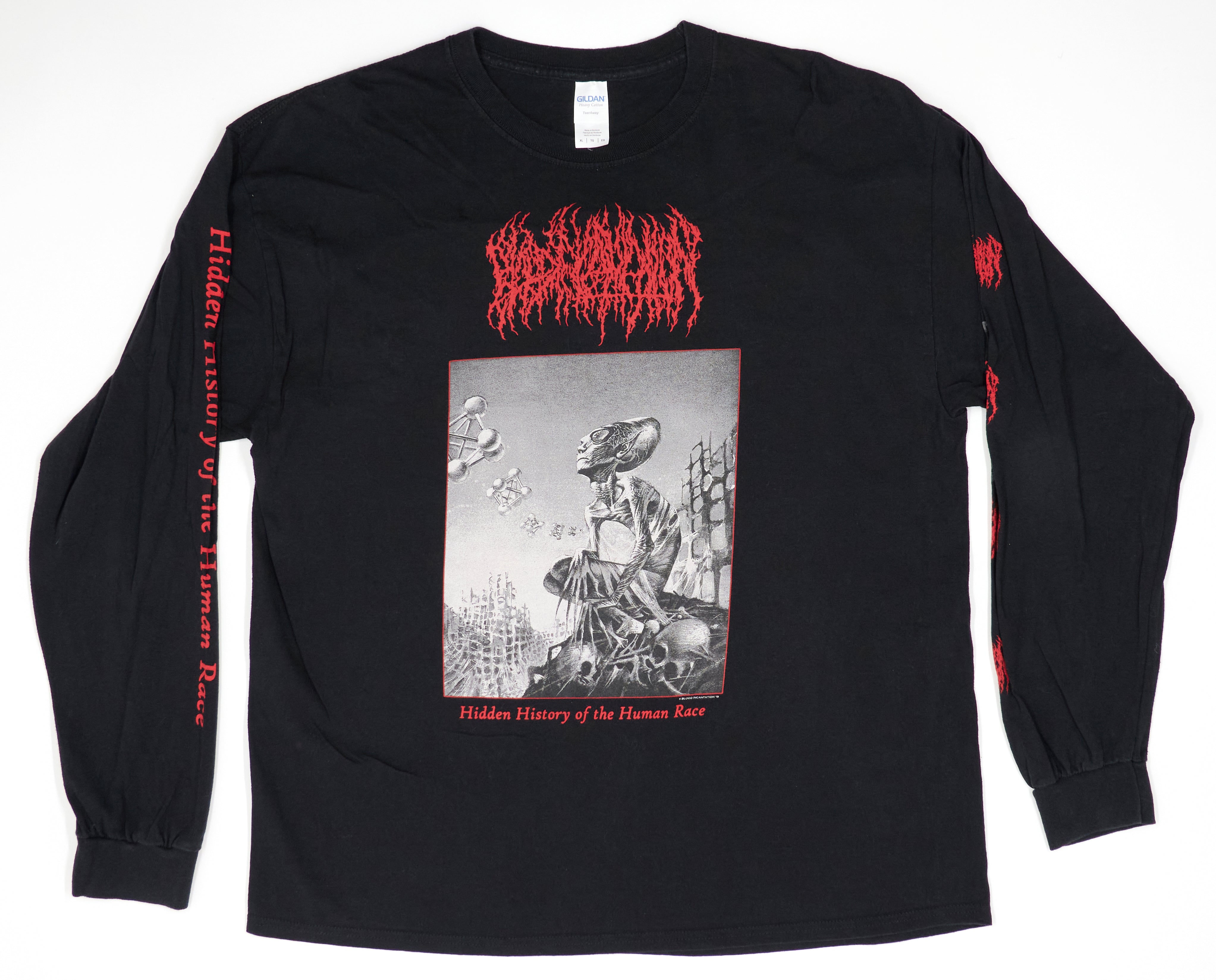 Blood Incantation – Hidden History Of The Human Race 2019 Tour Long Sleeve Shirt Size XL