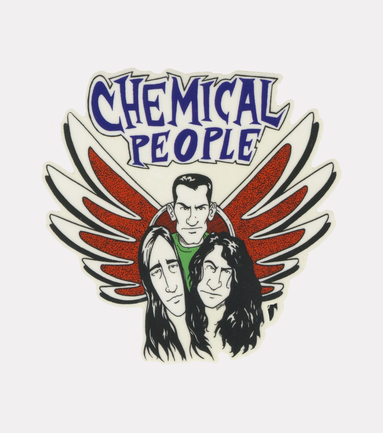 Chemical People X Minor Thread LTD - Angel Wings Shary Minor Thread LTD Clear Vinyl Sticker