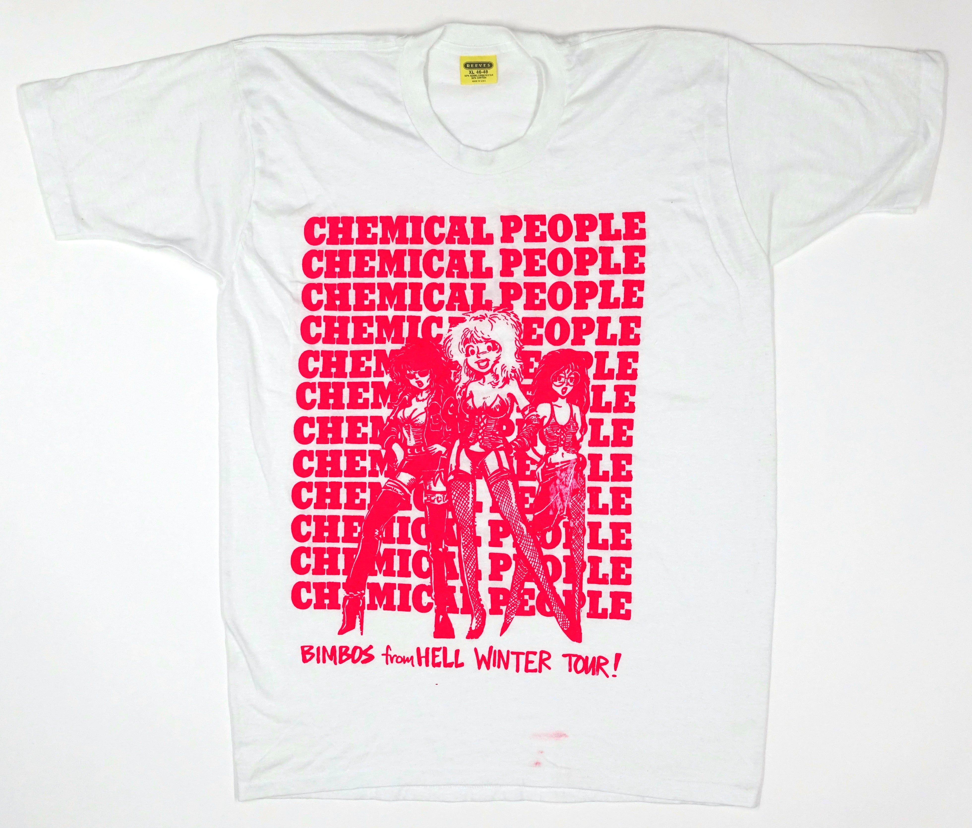 Chemical People - Bimbos From Hell Winter 1989 Tour Shirt Size XL