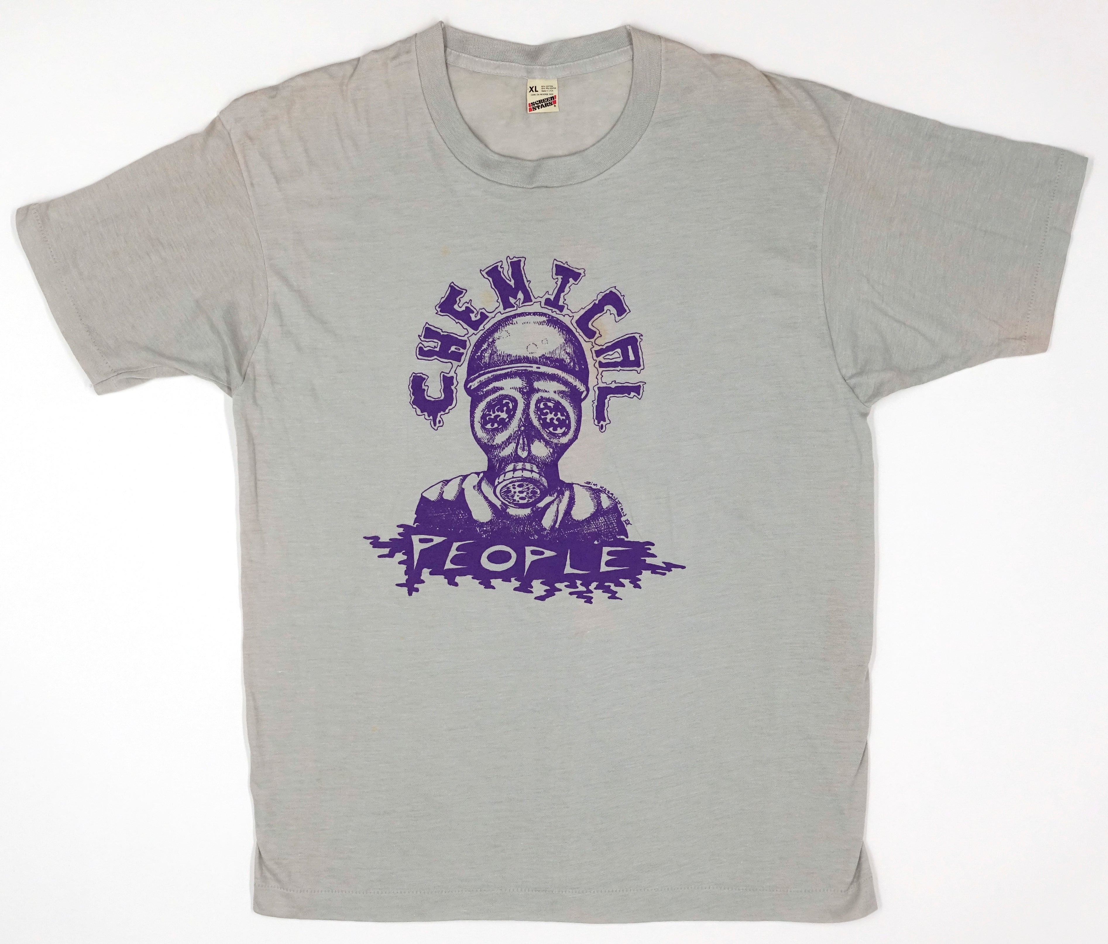 Chemical People - Gas Mask 90's Tour Shirt (Screen Stars Grey) Size XL