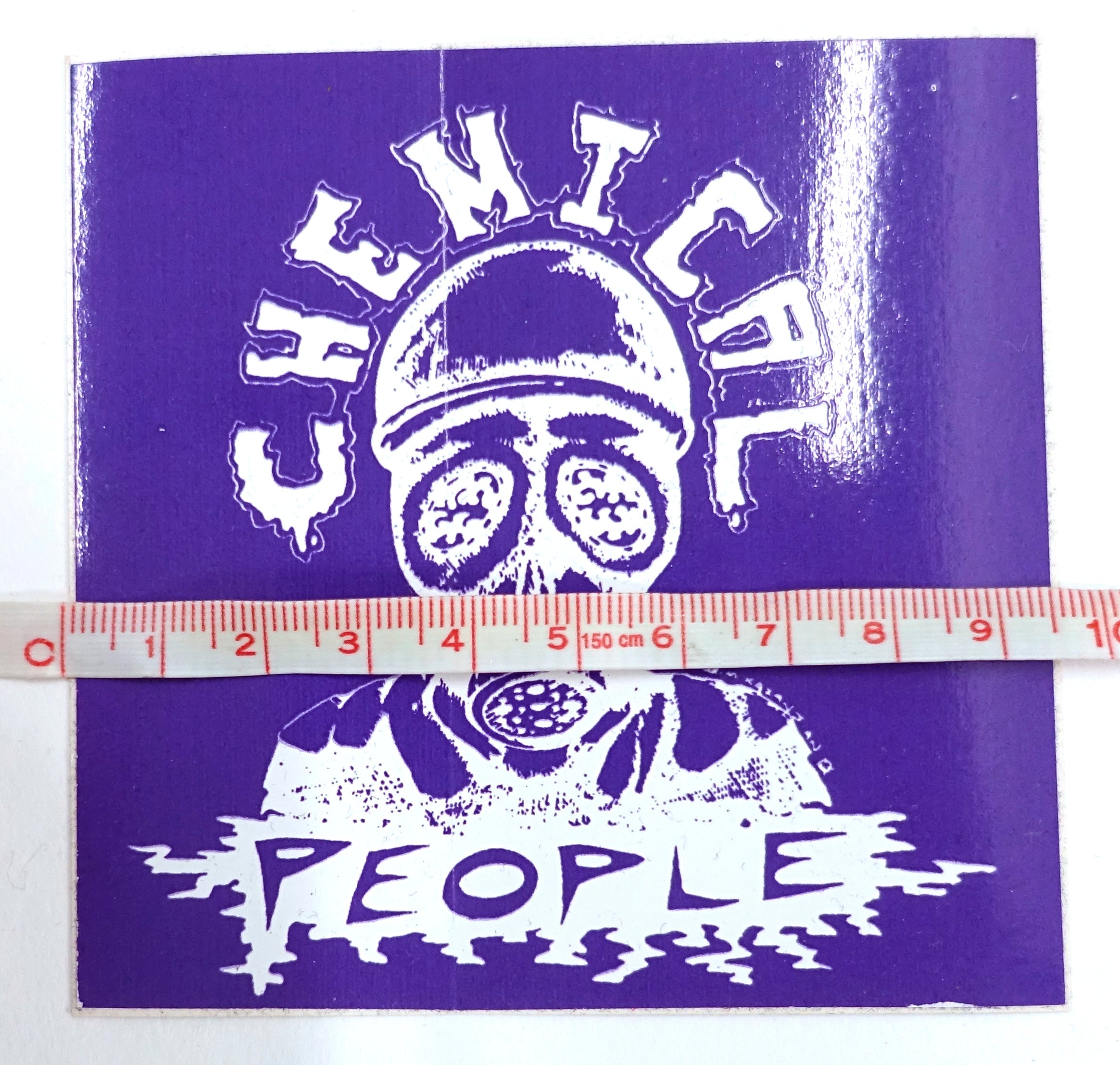 Chemical People - Gas Mask Purple 90's Deadstock Square Vinyl Sticker