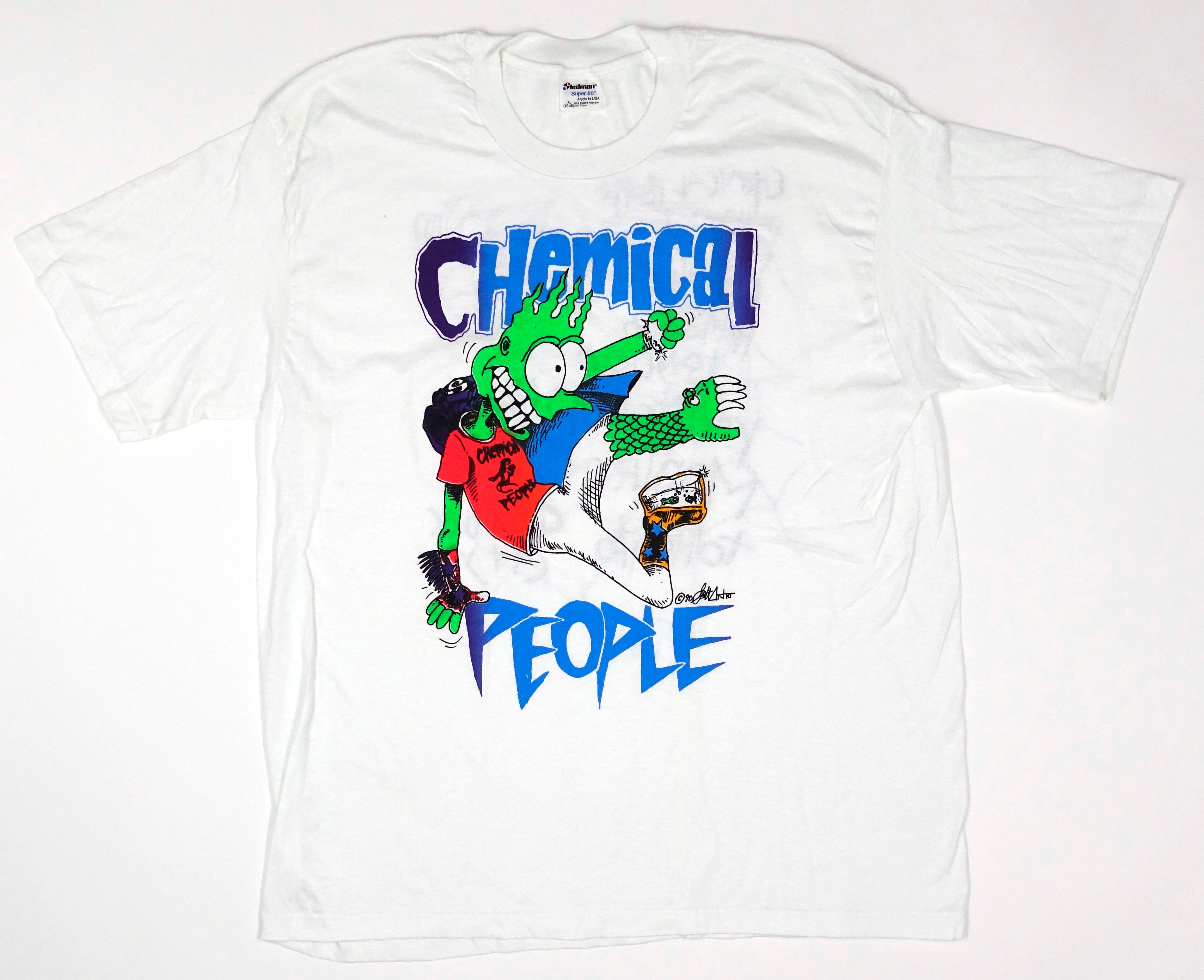 Chemical People - No We Don't Play Hockey 1990 Tour White Shirt Size XL