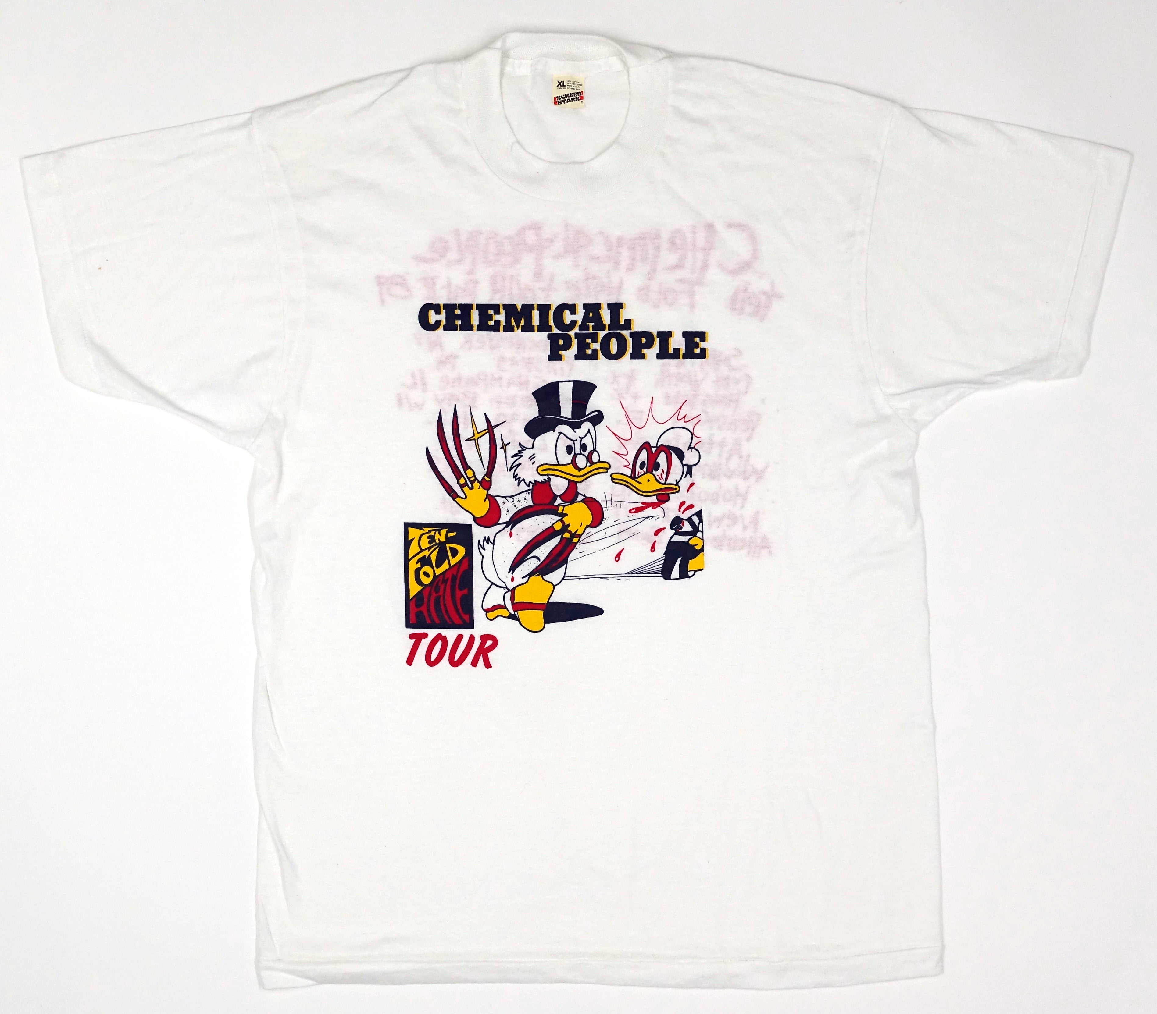 Chemical People - Scrooge McKruger Ten Fold Hate 1989 US Tour Part II Shirt Size XL