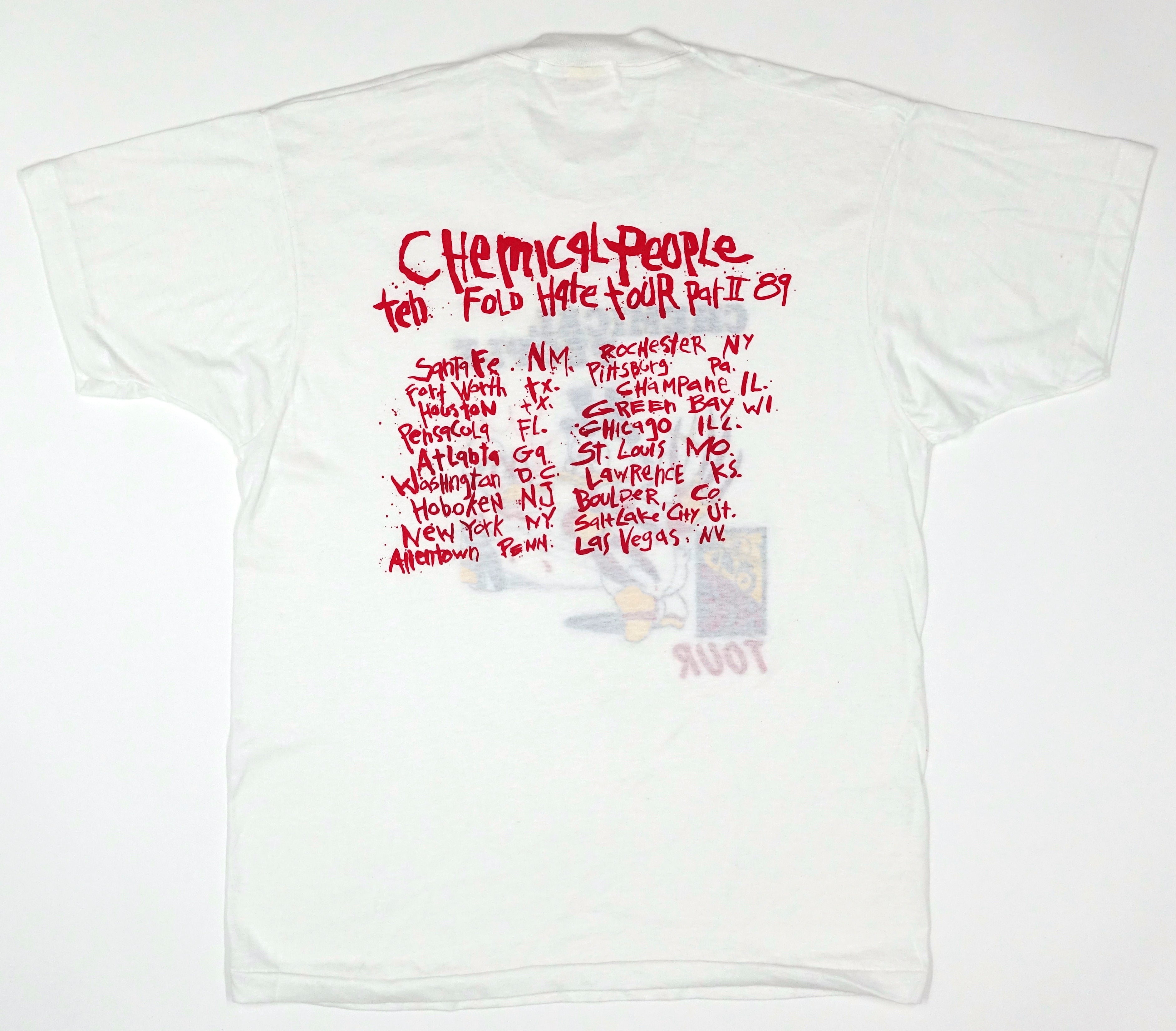 Chemical People - Scrooge McKruger Ten Fold Hate 1989 US Tour Part II Shirt Size XL