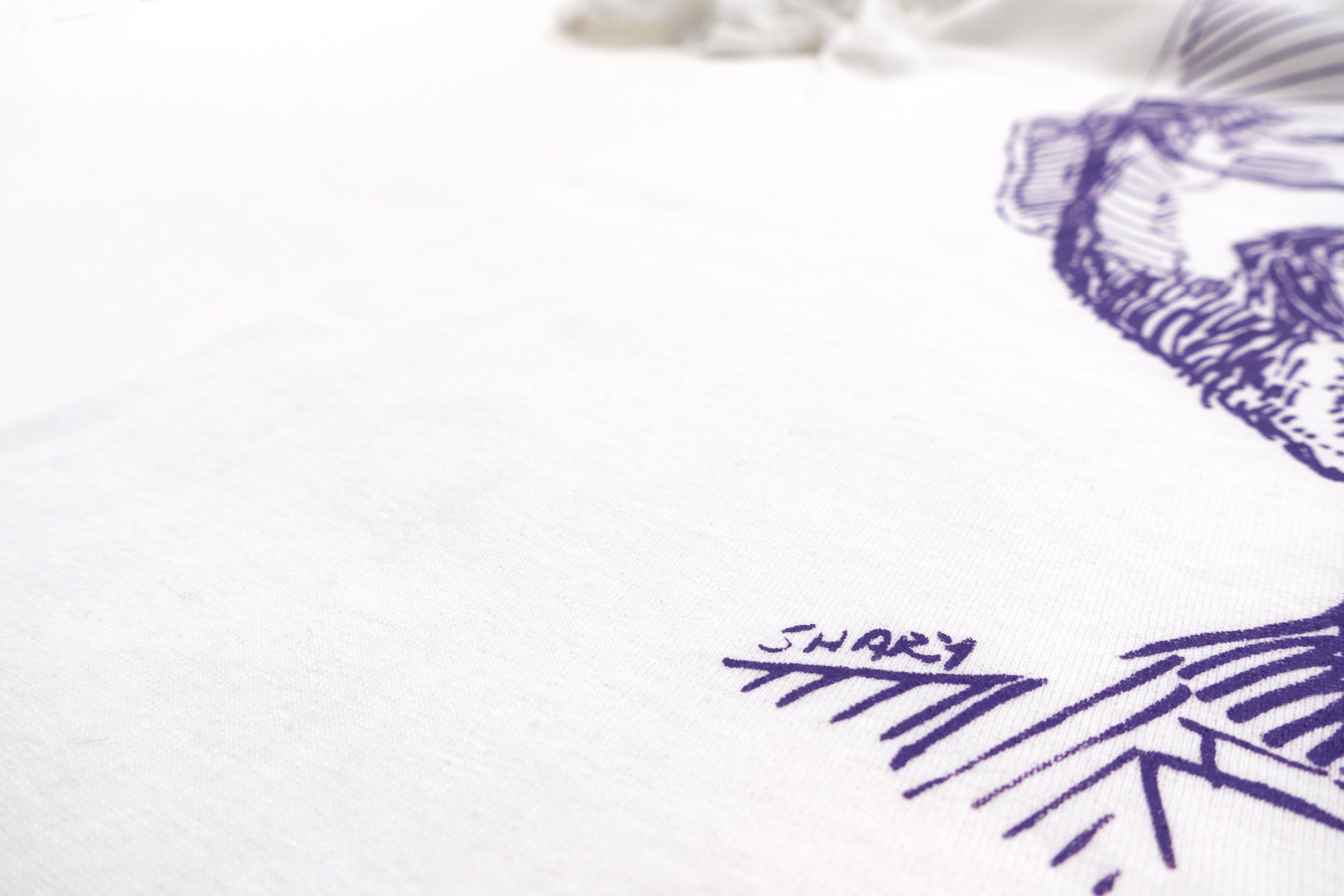 Chris Shary - Chris Shary Sharpie Self Portrait White (Screen Printed by me) Shirt Size Medium