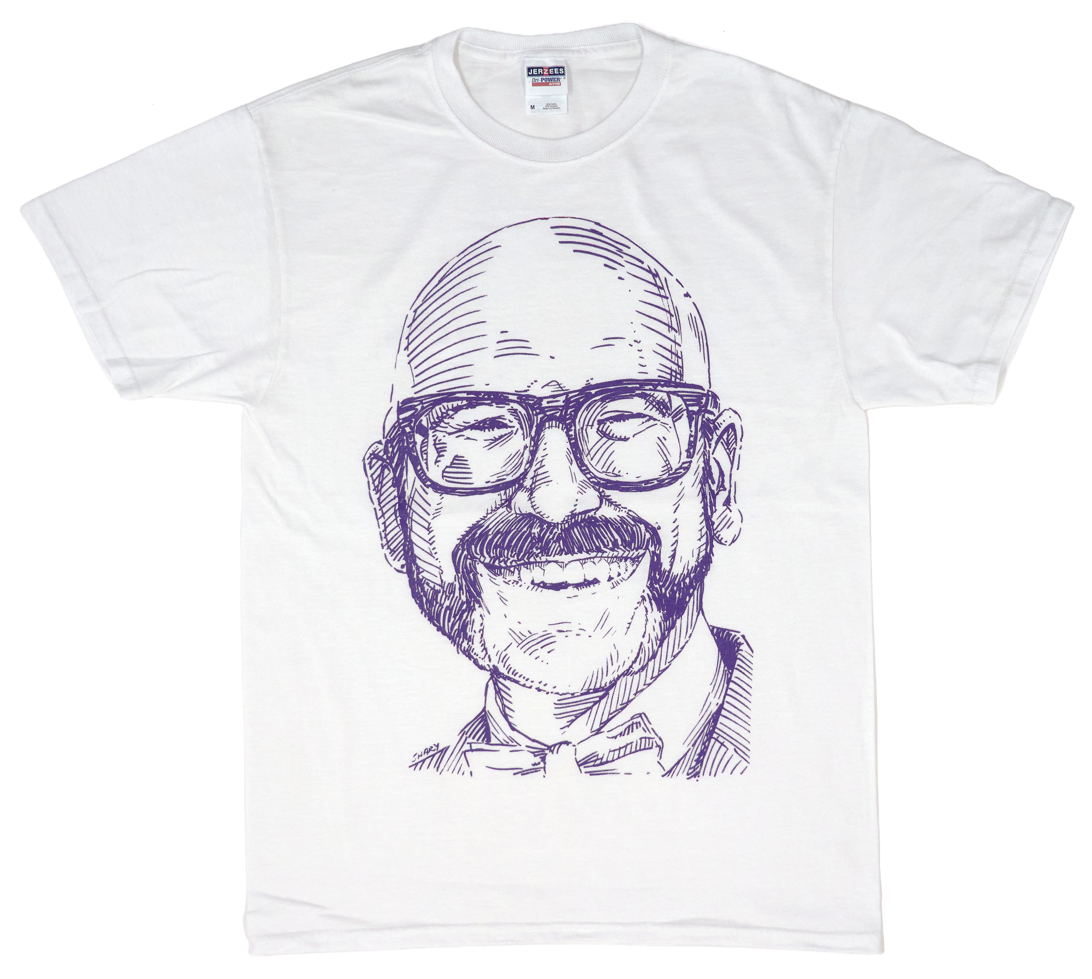 Chris Shary - Chris Shary Sharpie Self Portrait White (Screen Printed by me) Shirt Size Medium
