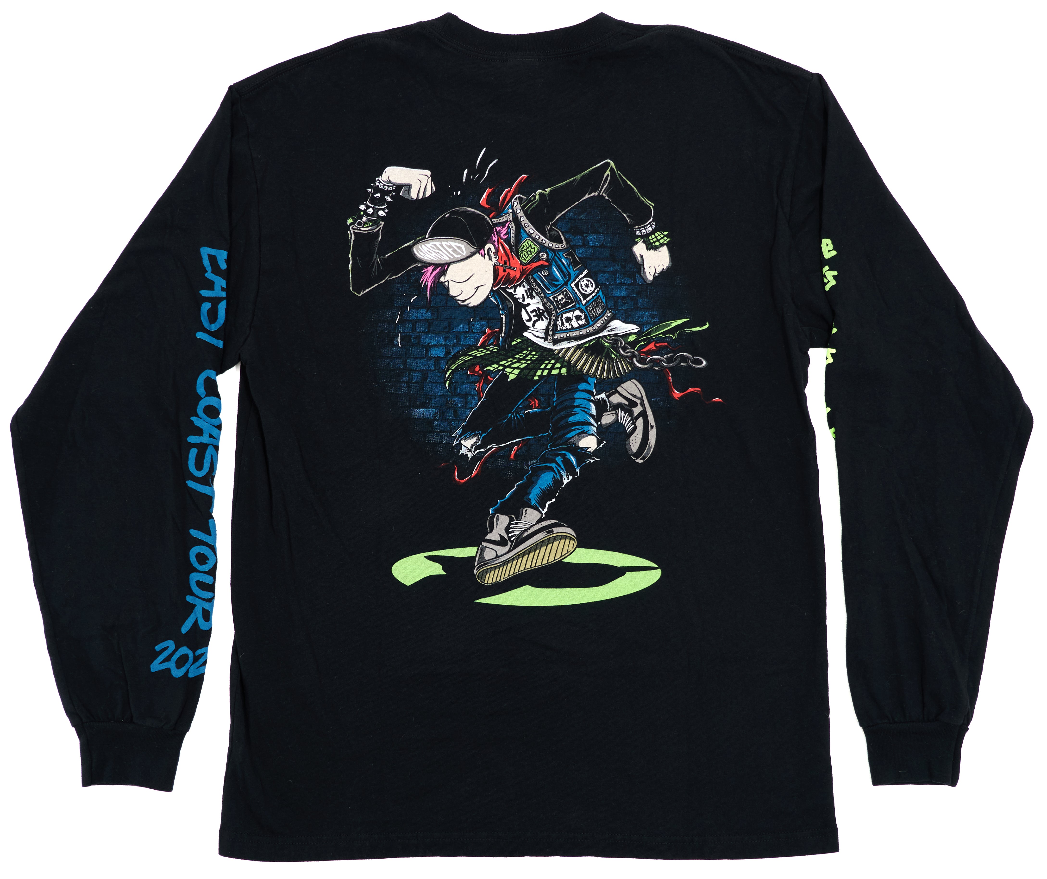 Circle Jerks • Municipal Waste • Negative Approach - East Coast 2021 Long Sleeve Tour Shirt Size Large