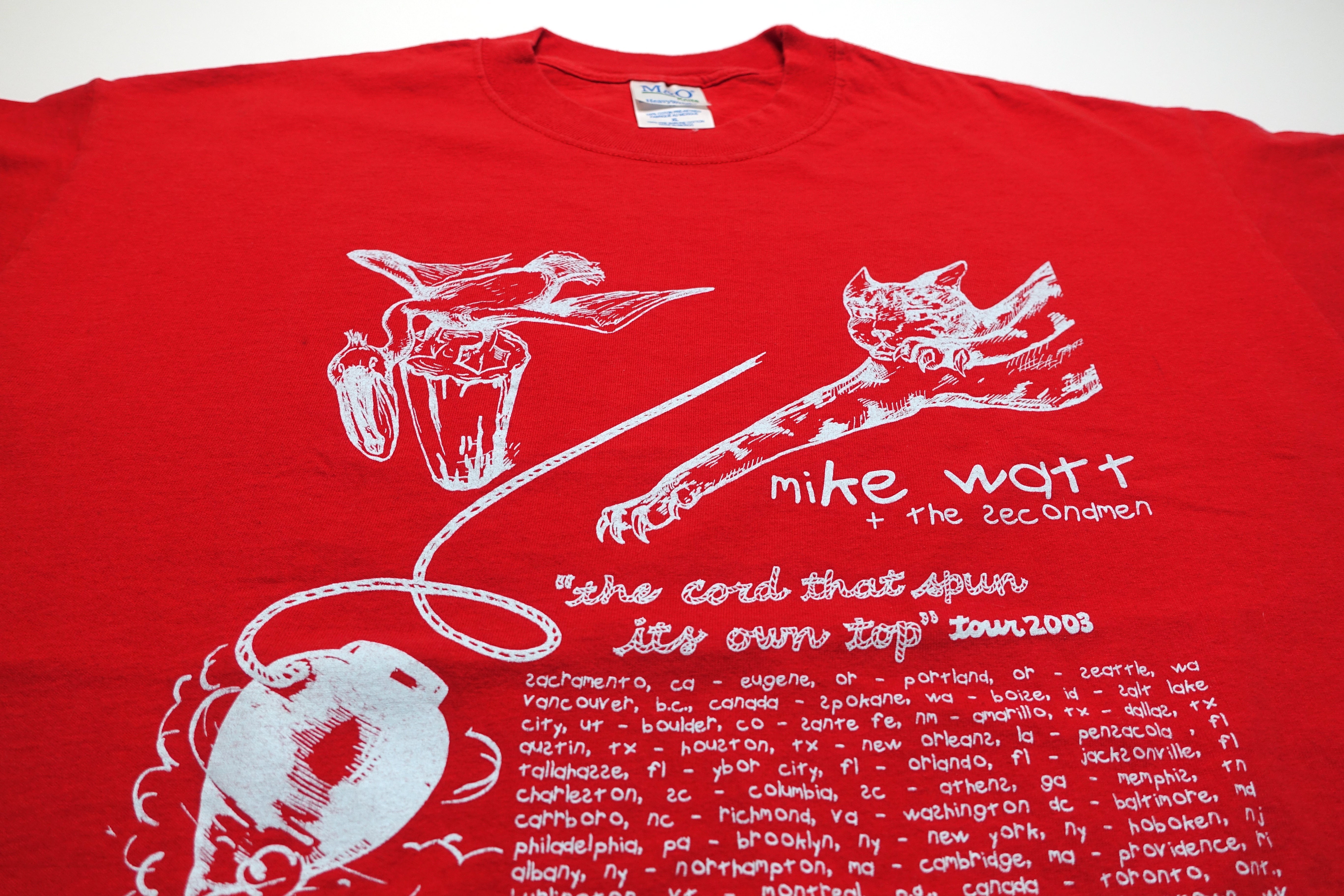 Mike Watt - The Cord That Spun Its Own Top 2003 Tour Shirt Size XL