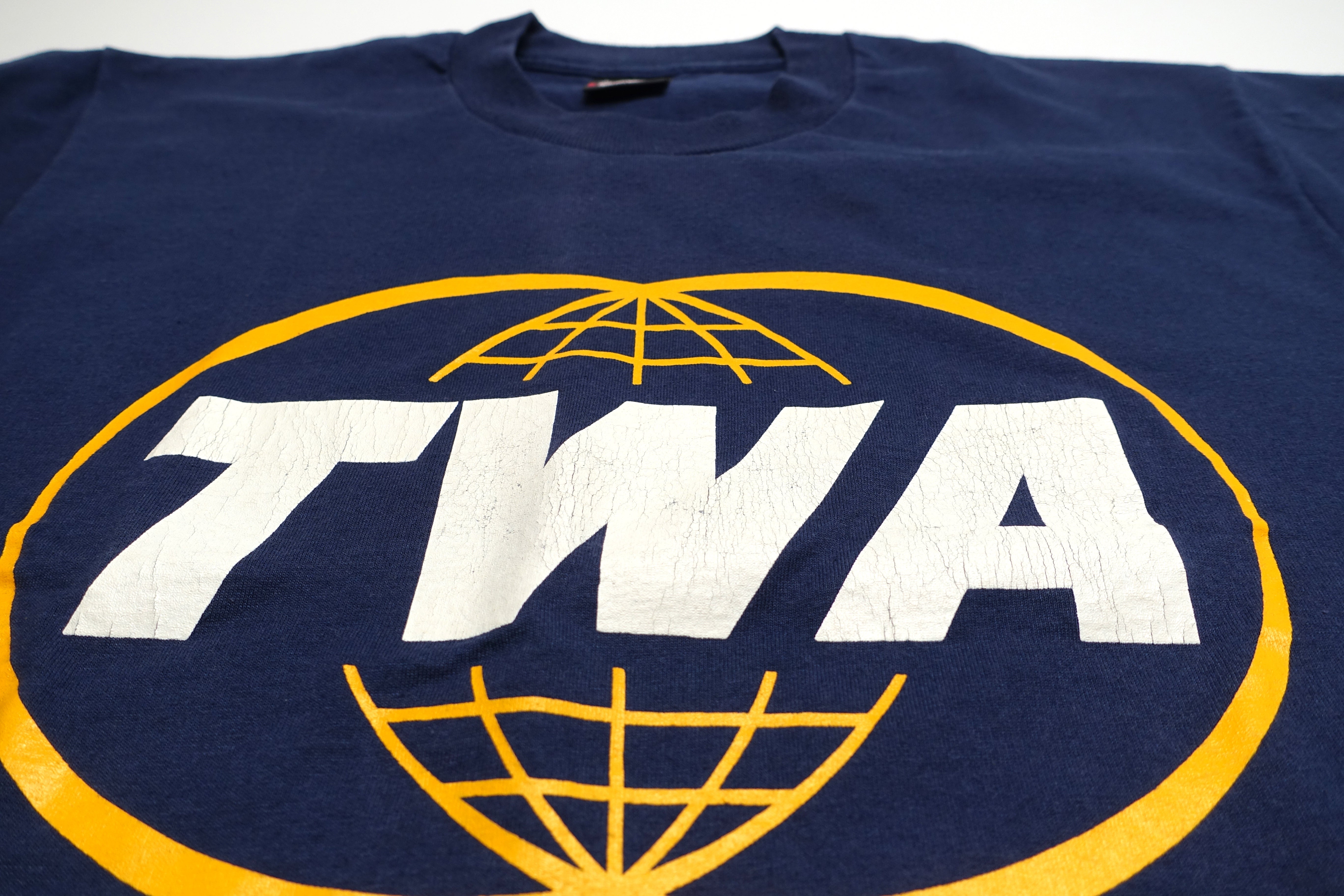 Trans World Airlines - 90's Vintage TWA Globe Logo Size Large