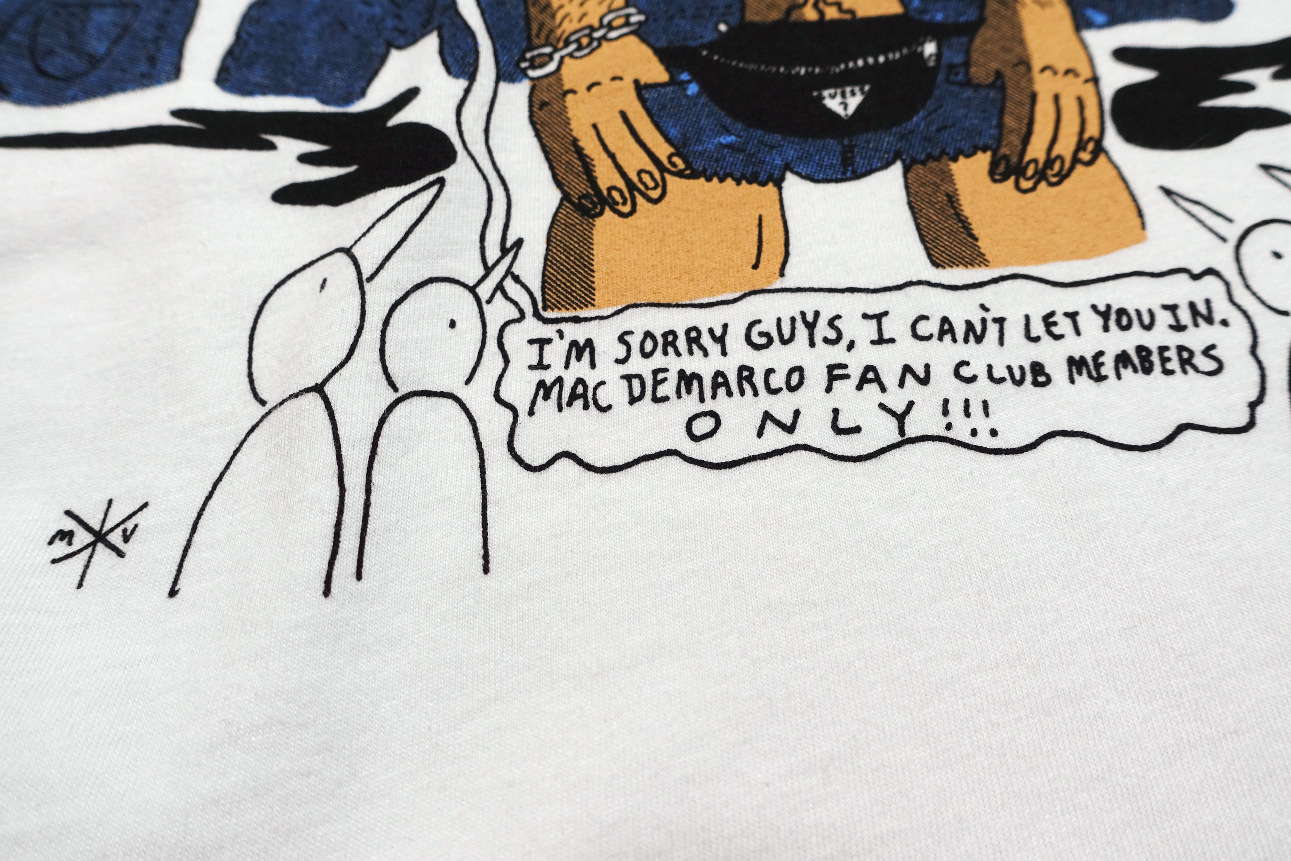 Mac Demarco - Macho Men Fan Club Shirt W/ 4" Button Size XL
