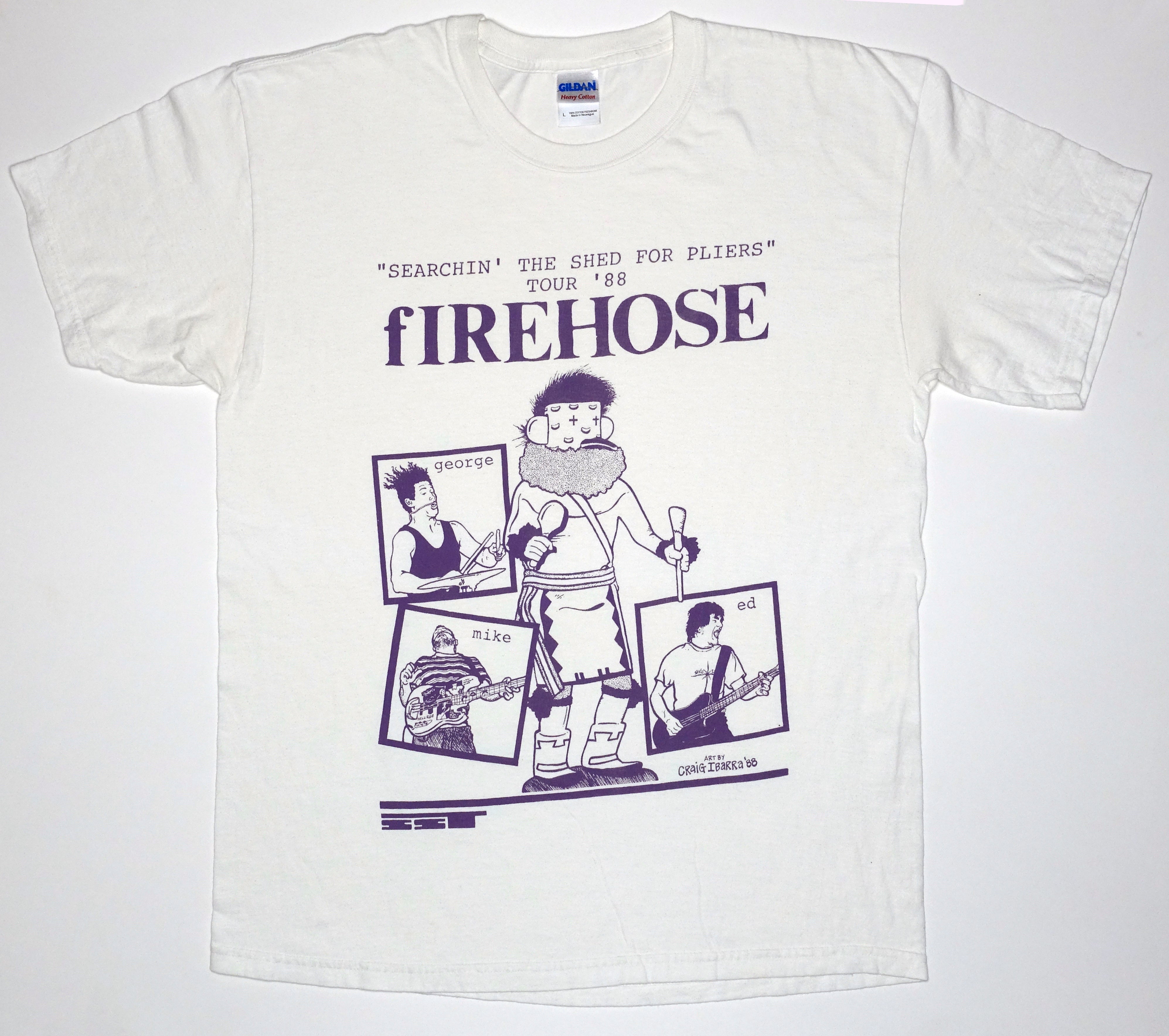 fIREHOSE - Searchin' The Shed For Pliers 1988 Tour Shirt (Bootleg By Me) Size Large