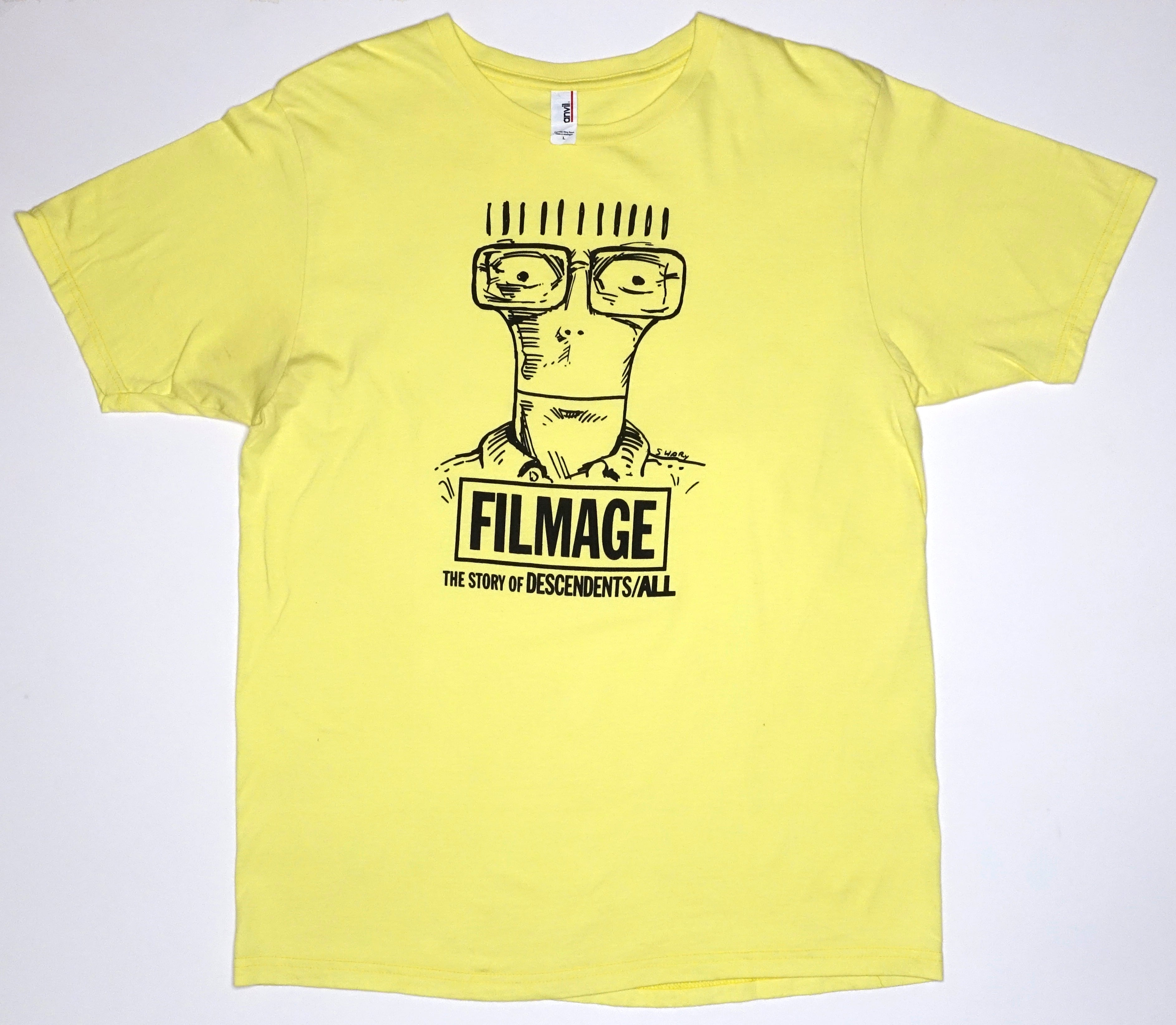 Descendents / ALL - Filmage Premiere Shirt Yellow Size Large