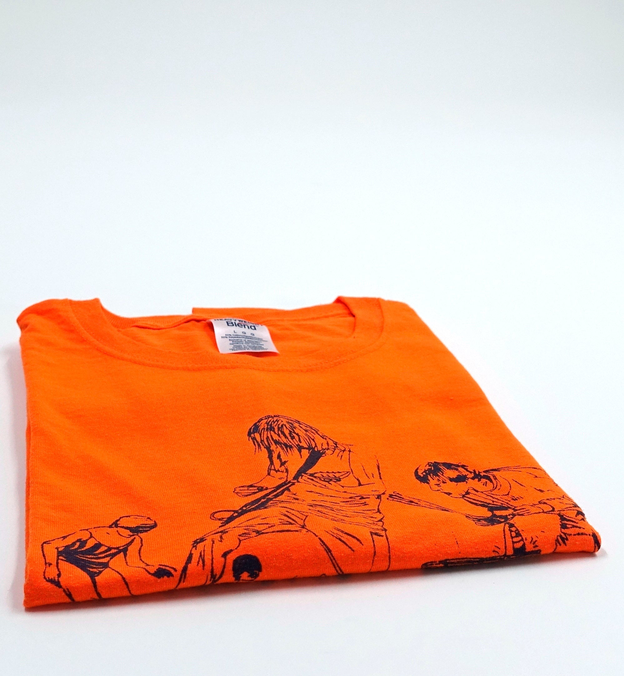 Liars - Drums Not Dead Scribble Drawing Orange 2005 Tour Shirt Size Large