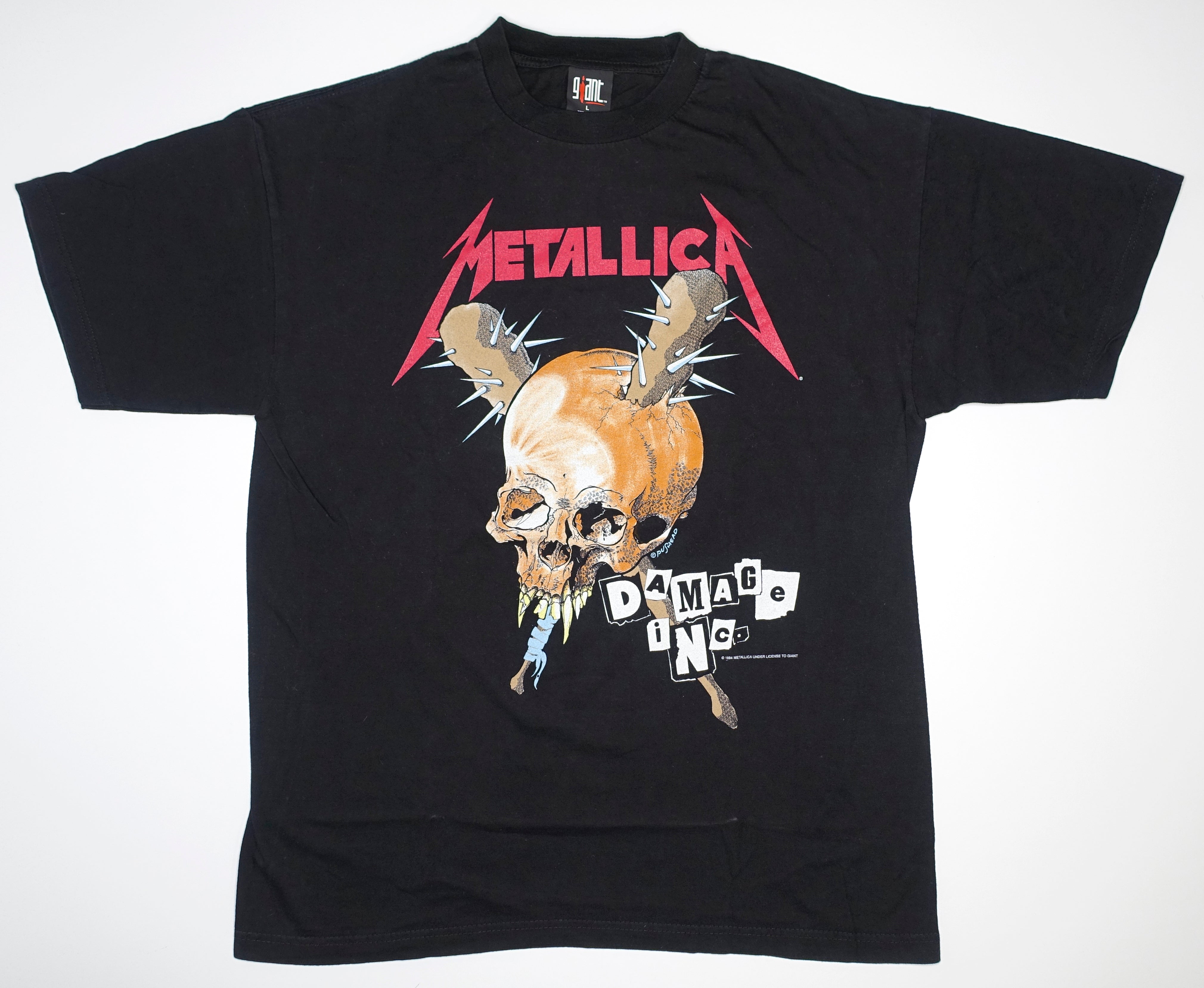 Metallica - Damage Inc. 1994 Tour Shirt Pushead Design Size Large