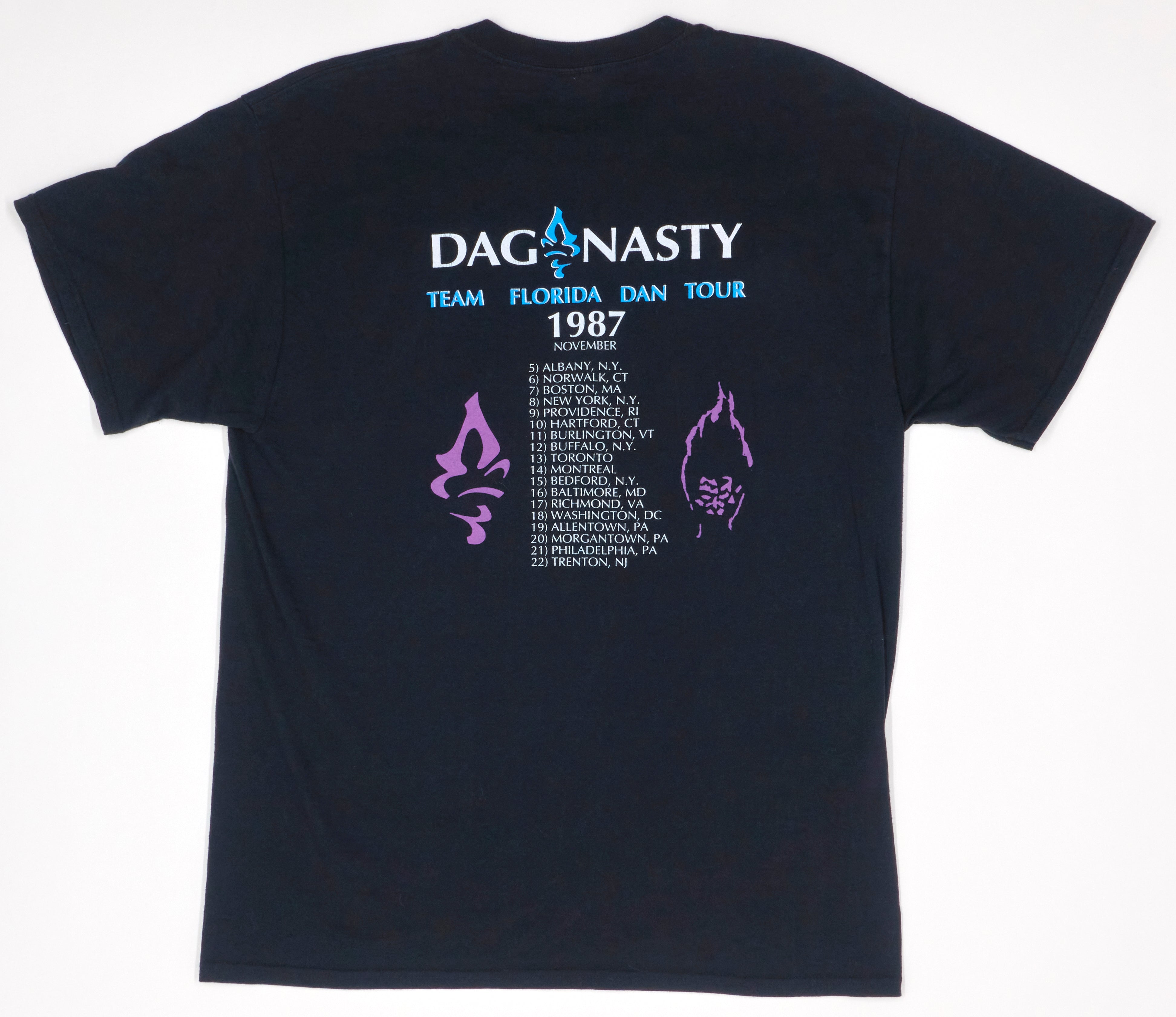 Dag Nasty - Florida Dan November 1987 Shirt (Bootleg By Me) Size Large