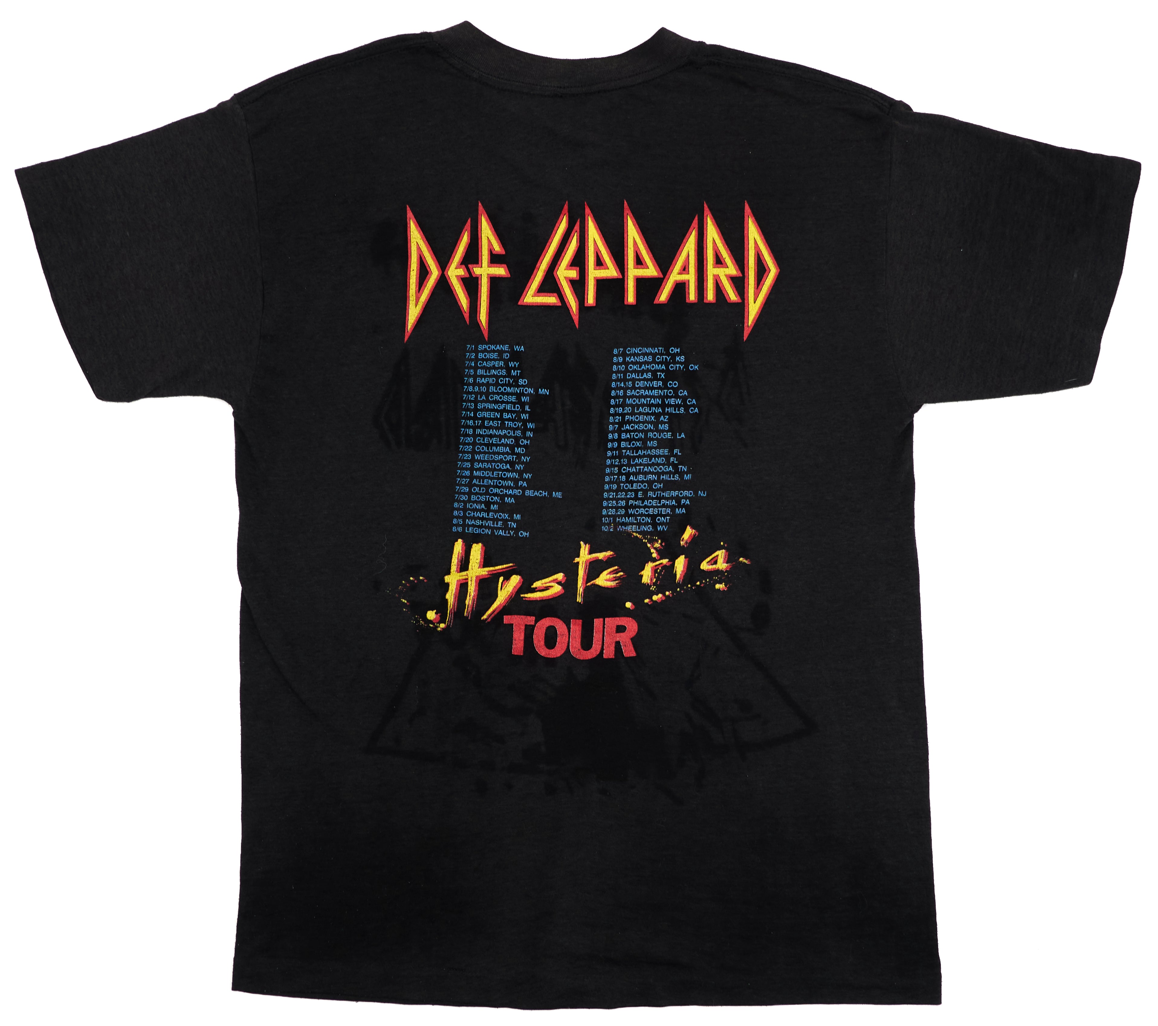 Def Leppard – Hysteria 1987 North American Tour Shirt Size Large