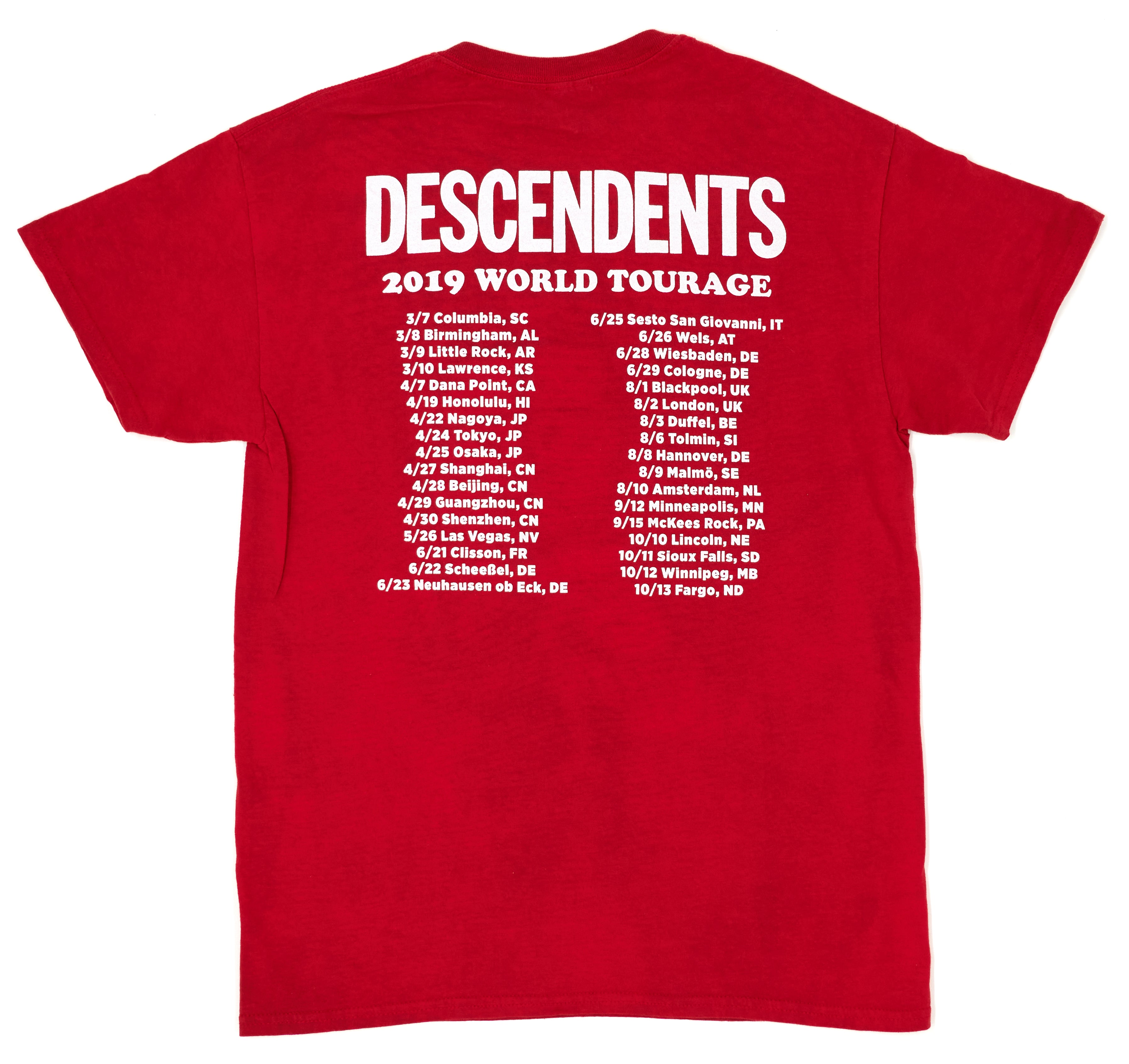 Descendents - Atlas Milo World Tourage 2019 Shirt Size Medium
